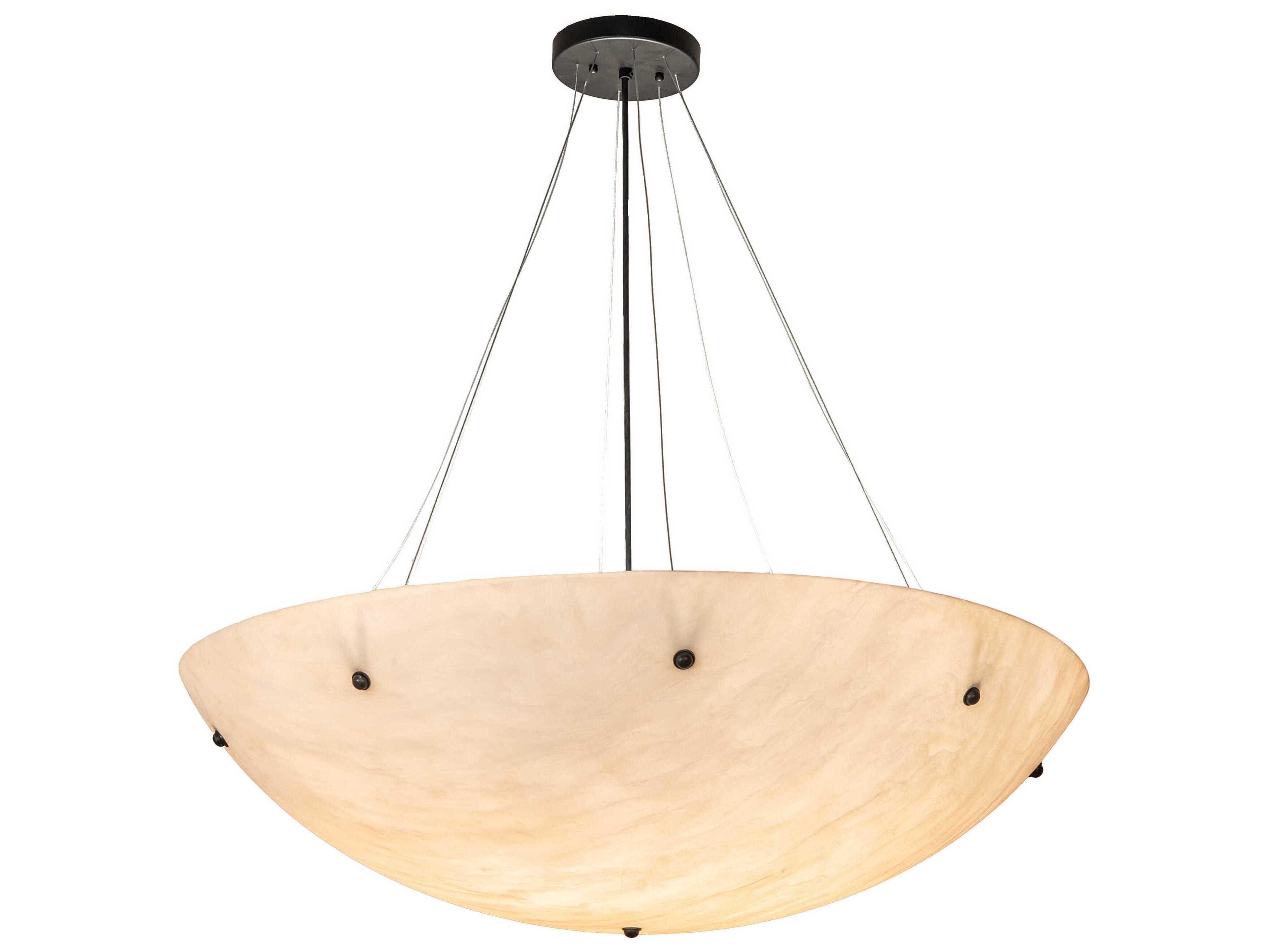 Cypola 6-Light Black Bowl Semi Flush Mount