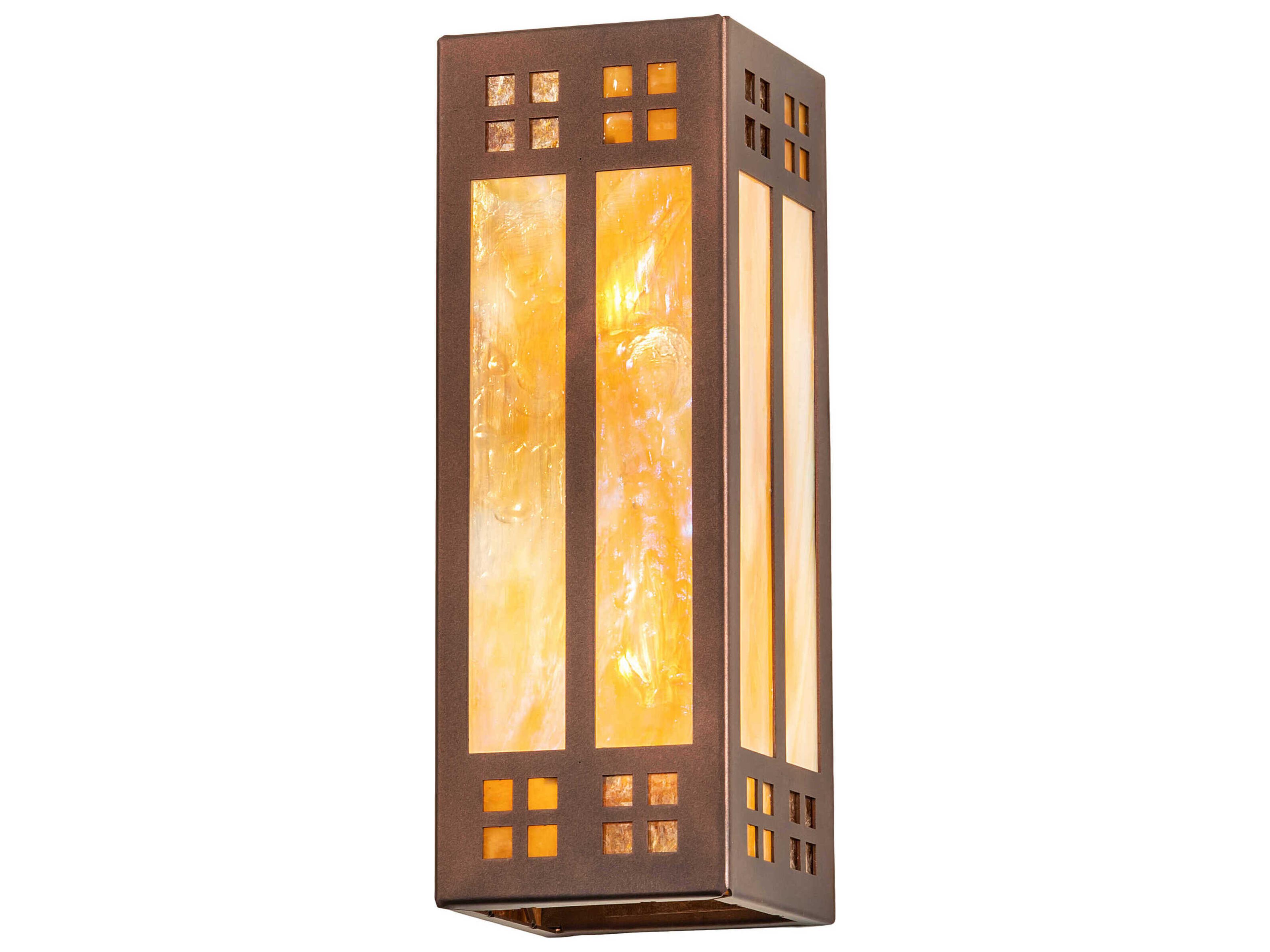 Prairie Loft 2-Light Brown Glass Wall Sconce