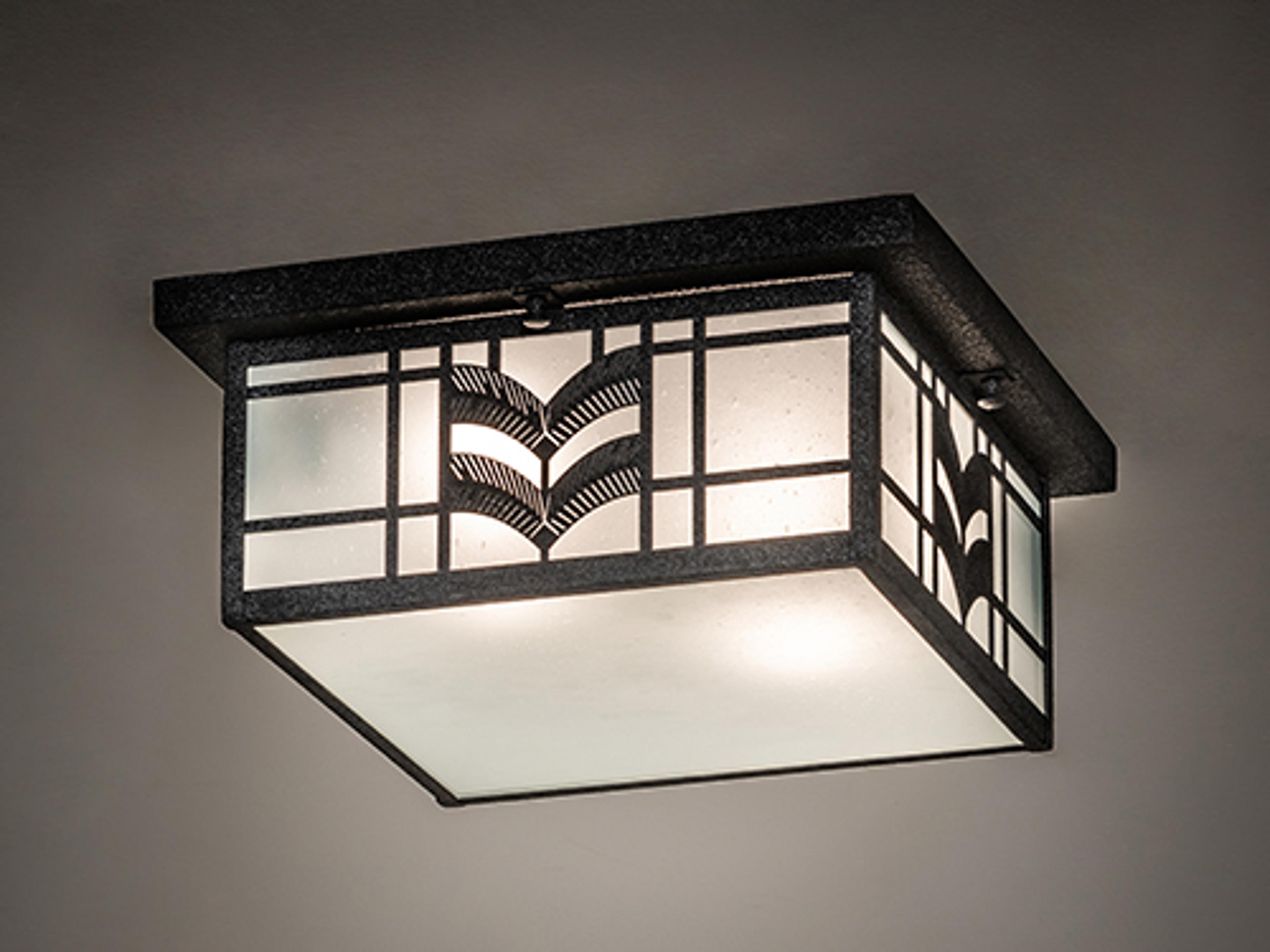 Monaca 2-Light Black Glass Flush Mount