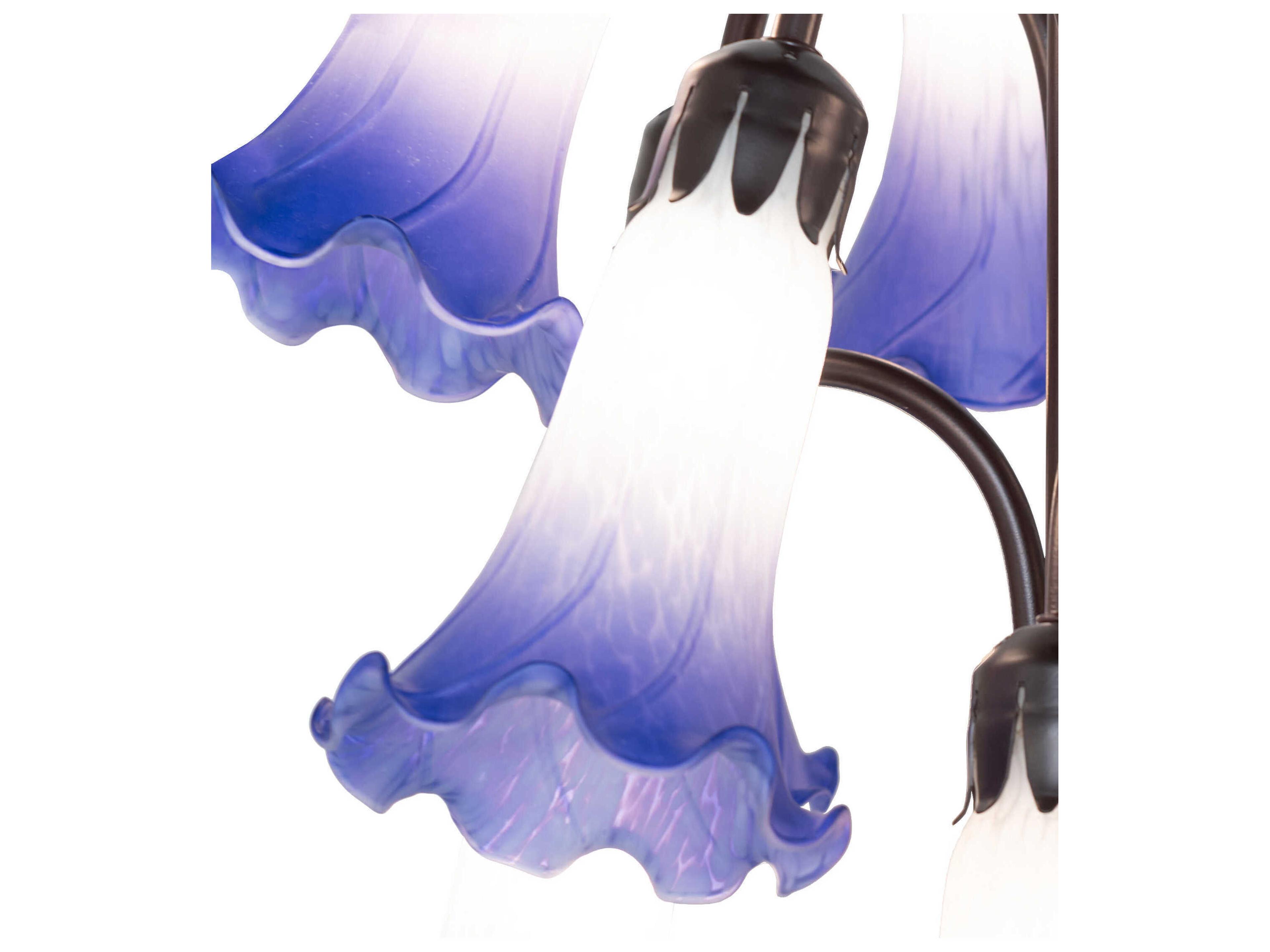 Meyda Pond Lily Mahogany Bronze Floor Lamp