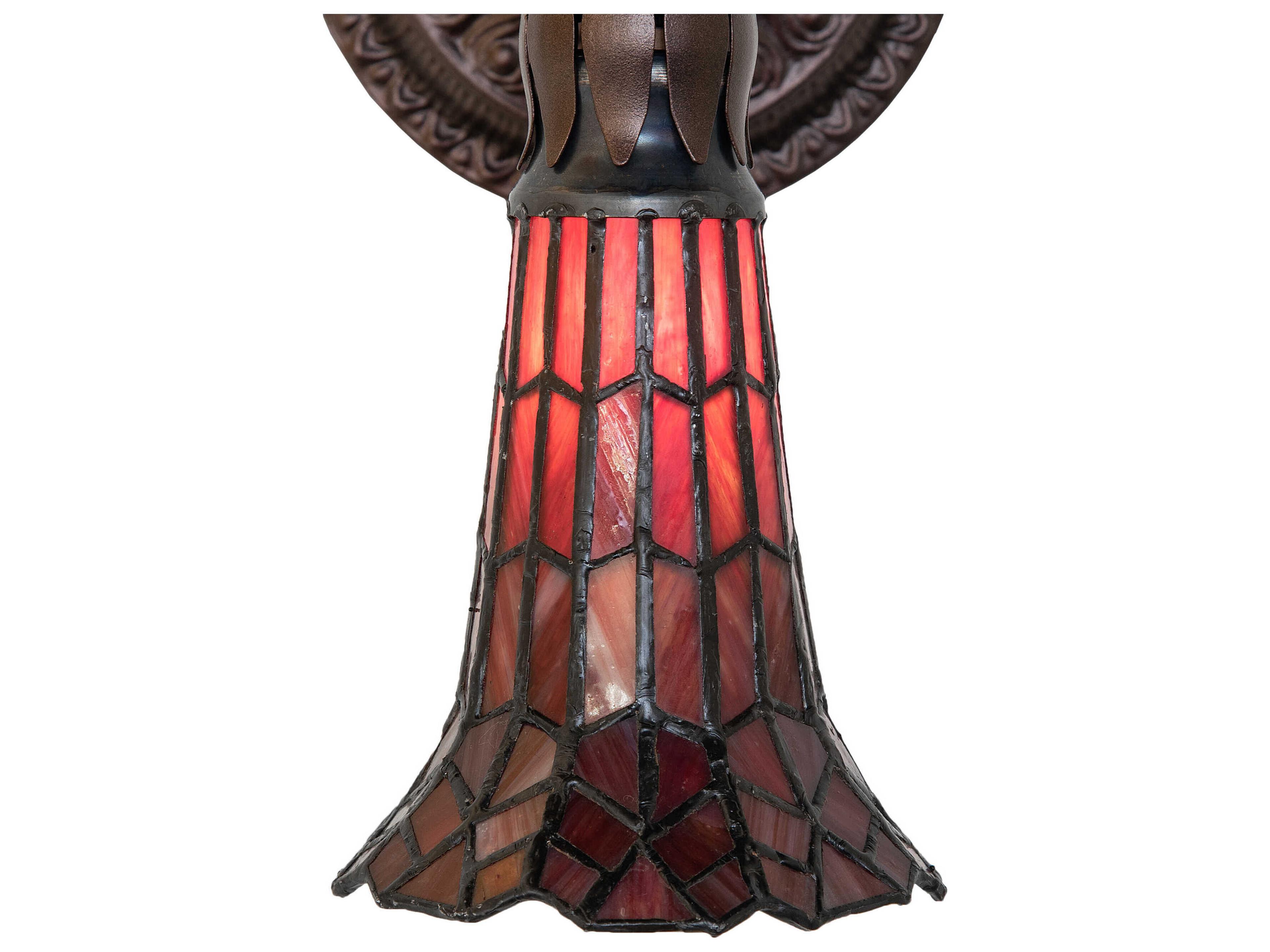 Meyda Stained Glass Pond Lily 1-Light Mahogany Bronze Tiffany Wall Sconce