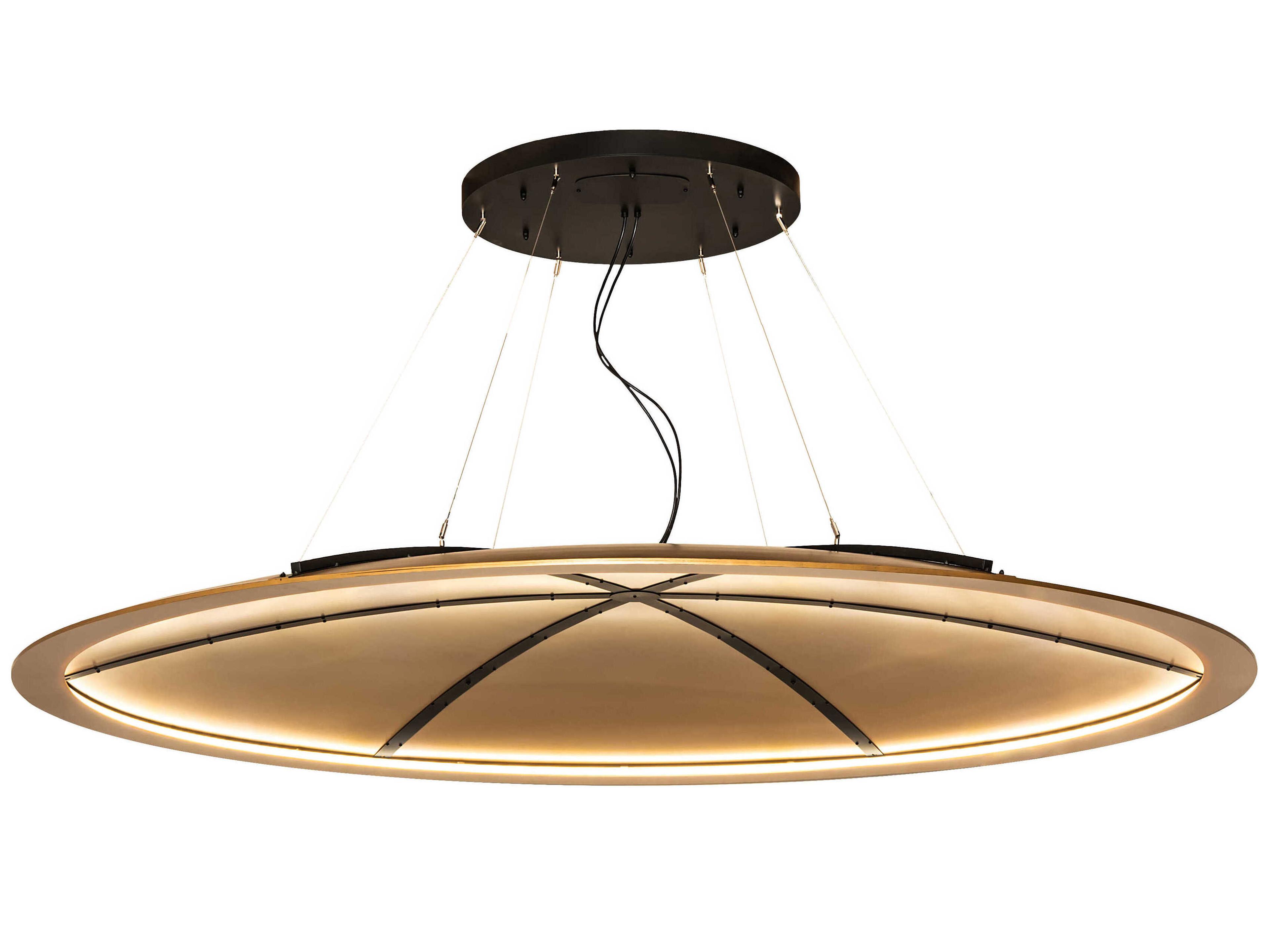 Gravity Black LED Round Pendant