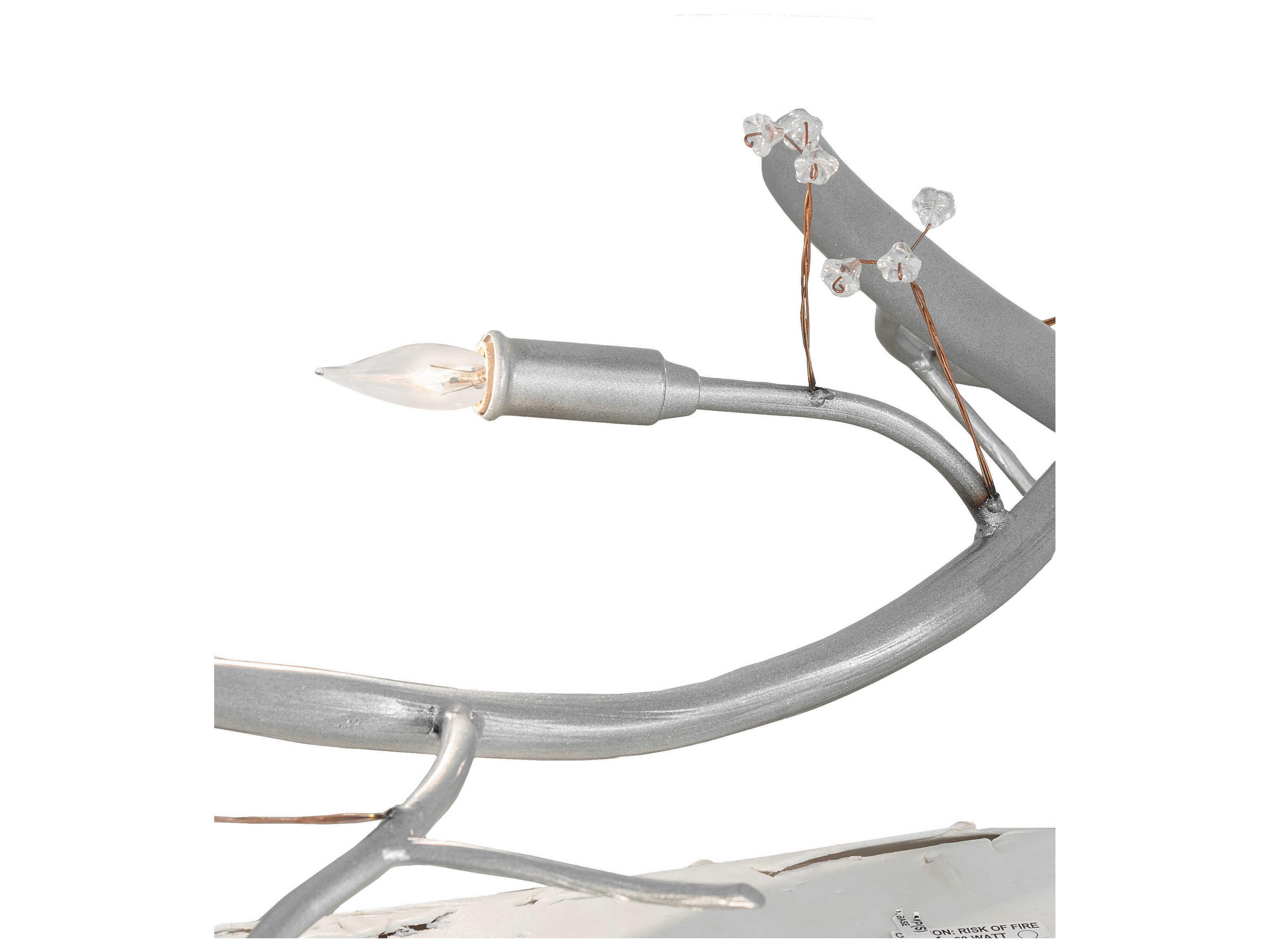 Meyda Winter Solstice 12-Light Nickel Glass Linear Island Pendant