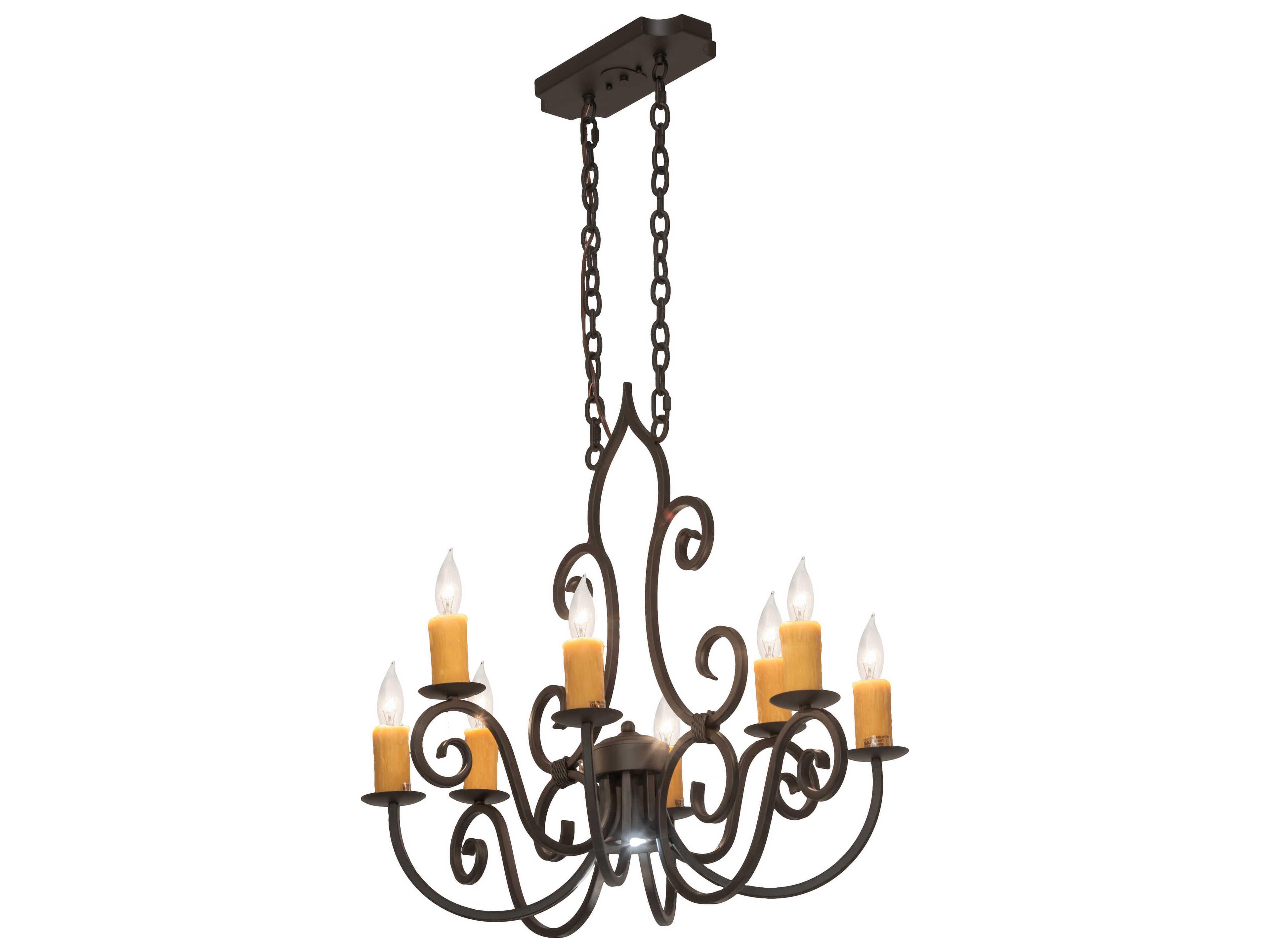 Clifton 8 1-Light Oil Rubbed Bronze Candelabra Chandelier