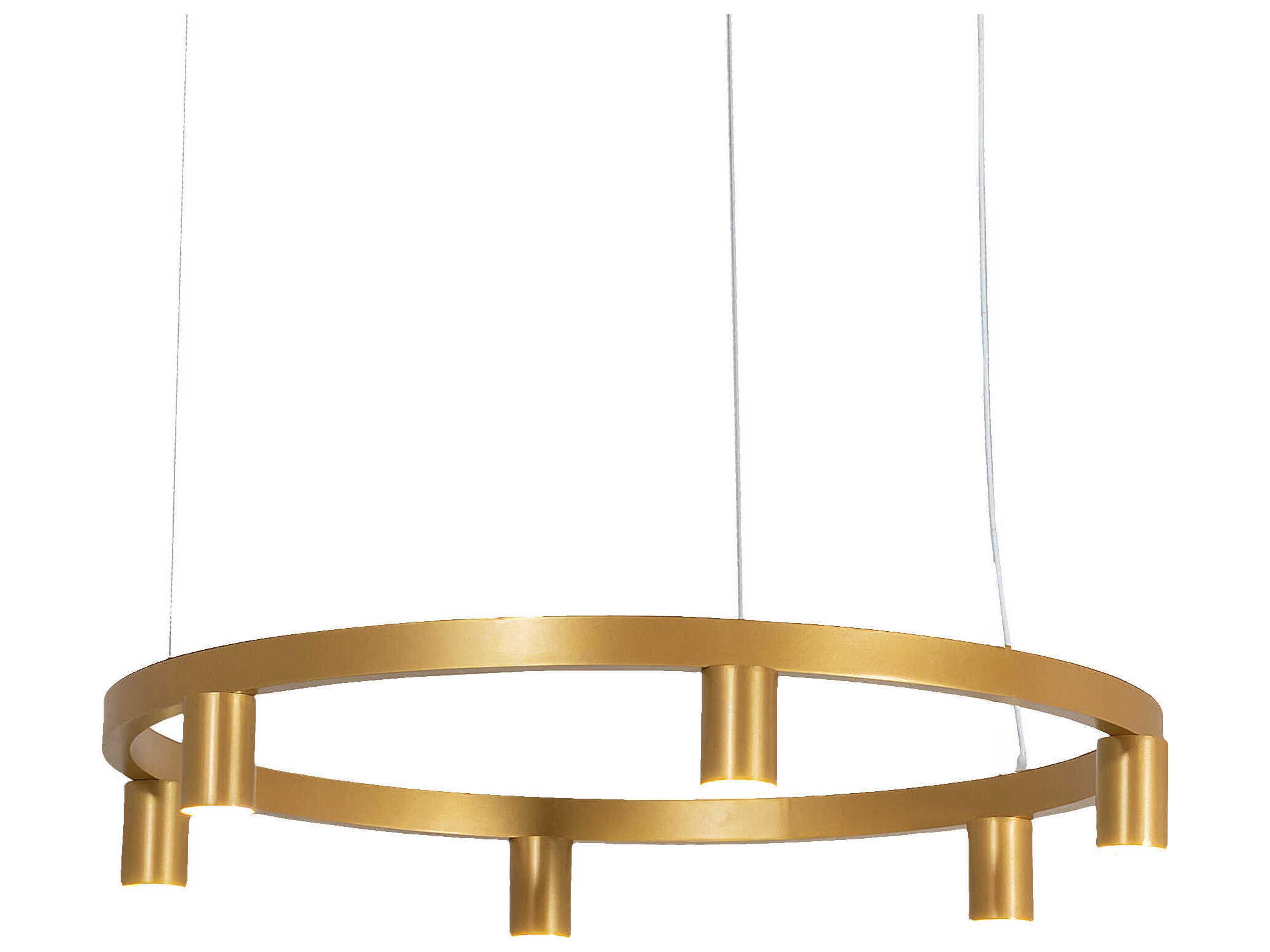 6-Light Gold Round Chandelier