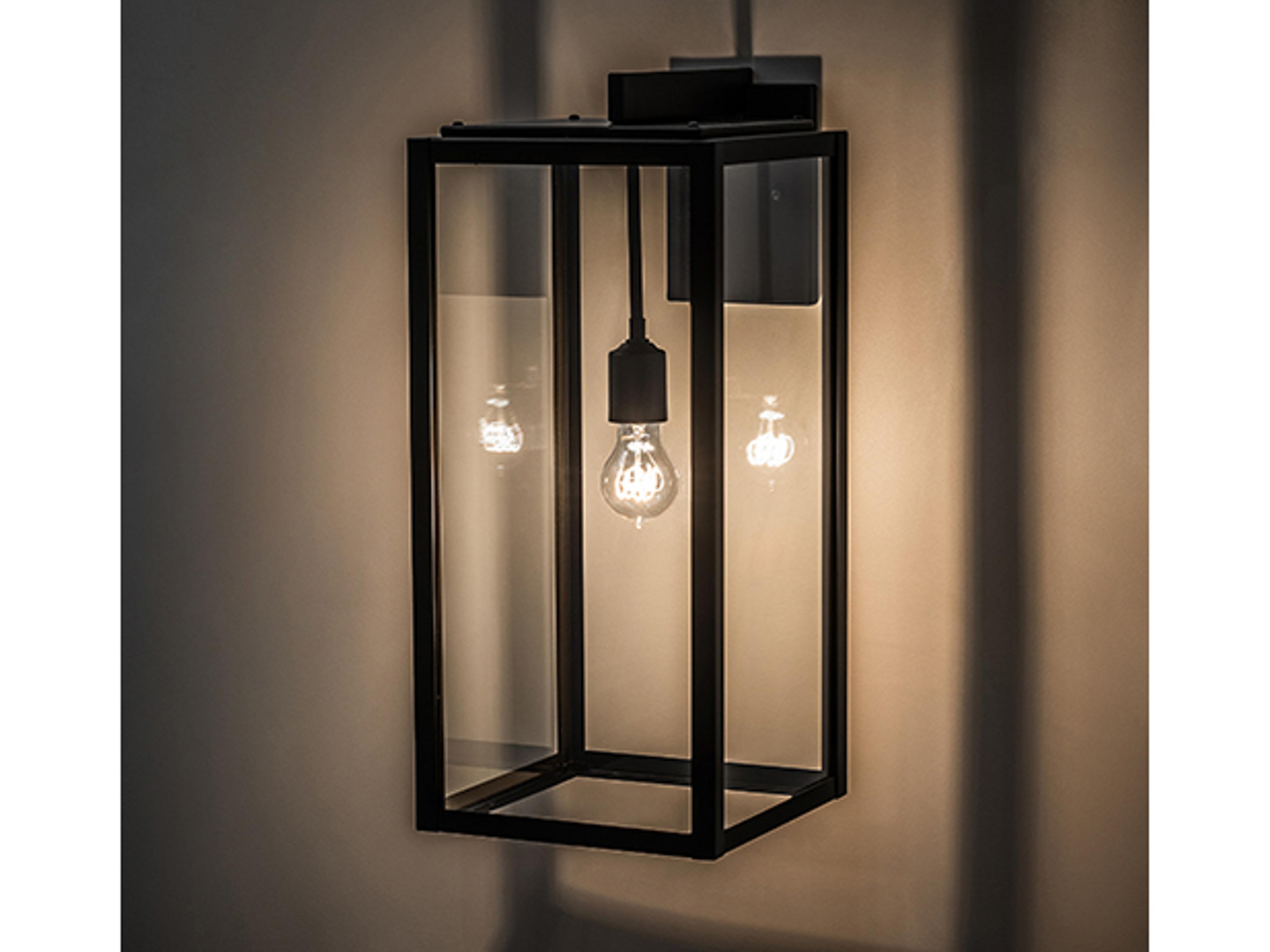 Black / Clear 1 - Light Outdoor Wall Light