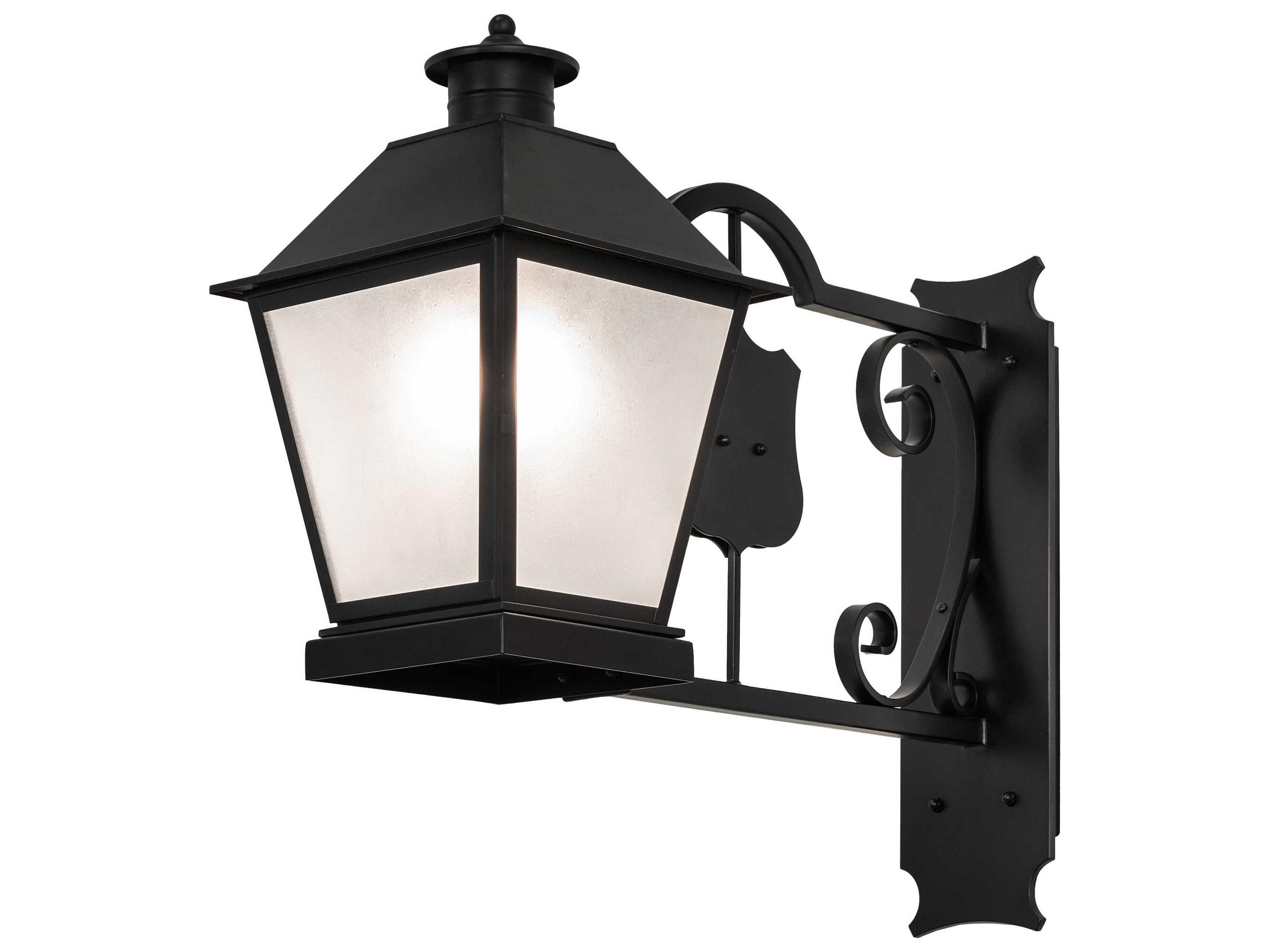 Stafford 1 - Light Outdoor Wall Light with Frosted Rainstone Shade