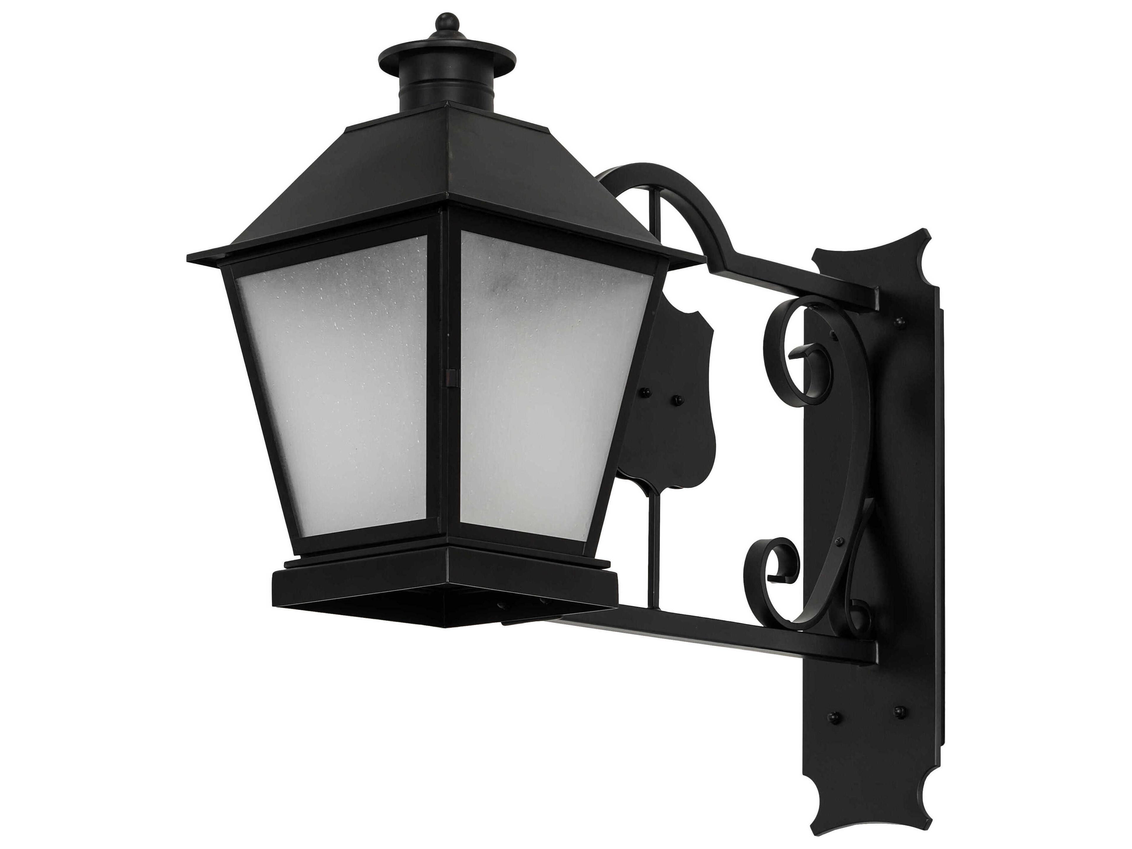 Meyda Stafford 1 - Light Outdoor Wall Light with Frosted Rainstone Shade