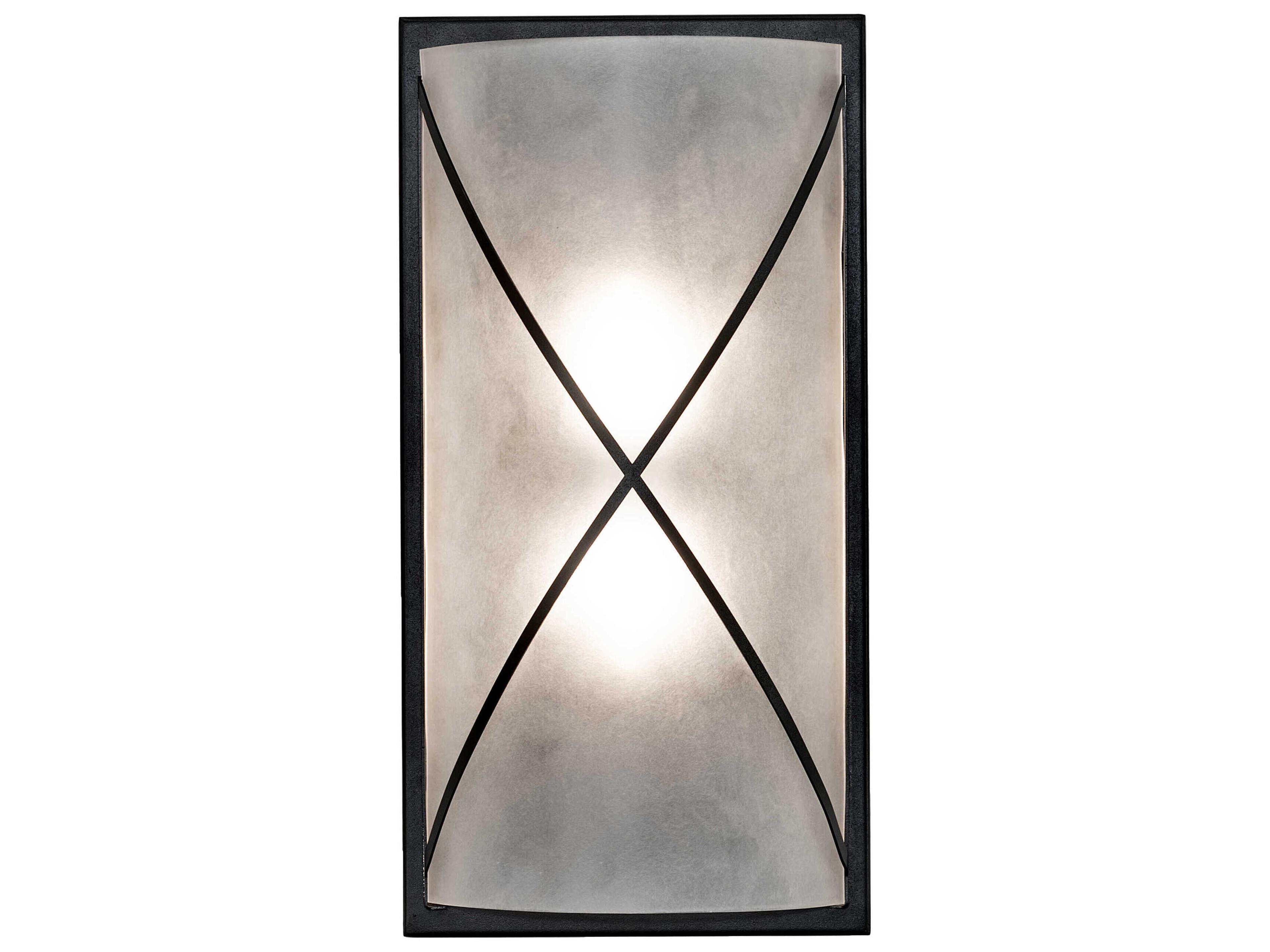 Meyda 2-Light Textured Black LED Wall Sconce
