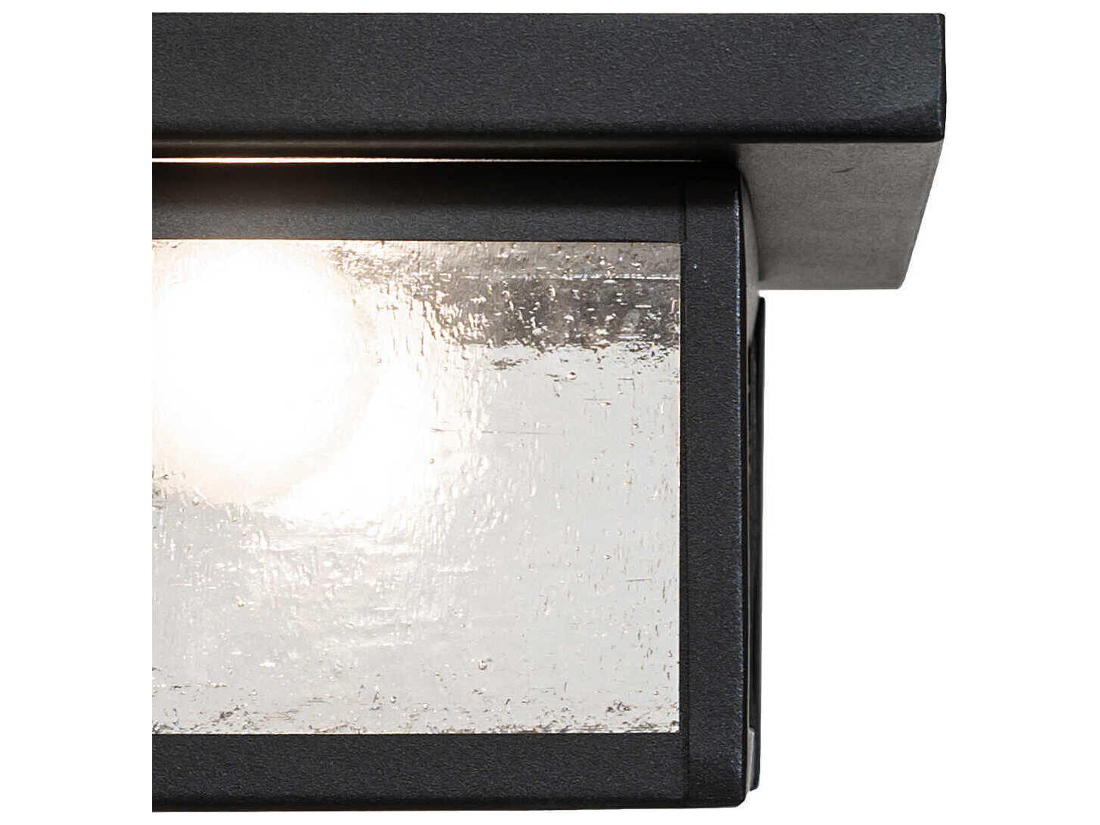 Meyda 4-Light Textured Black Glass Flush Mount