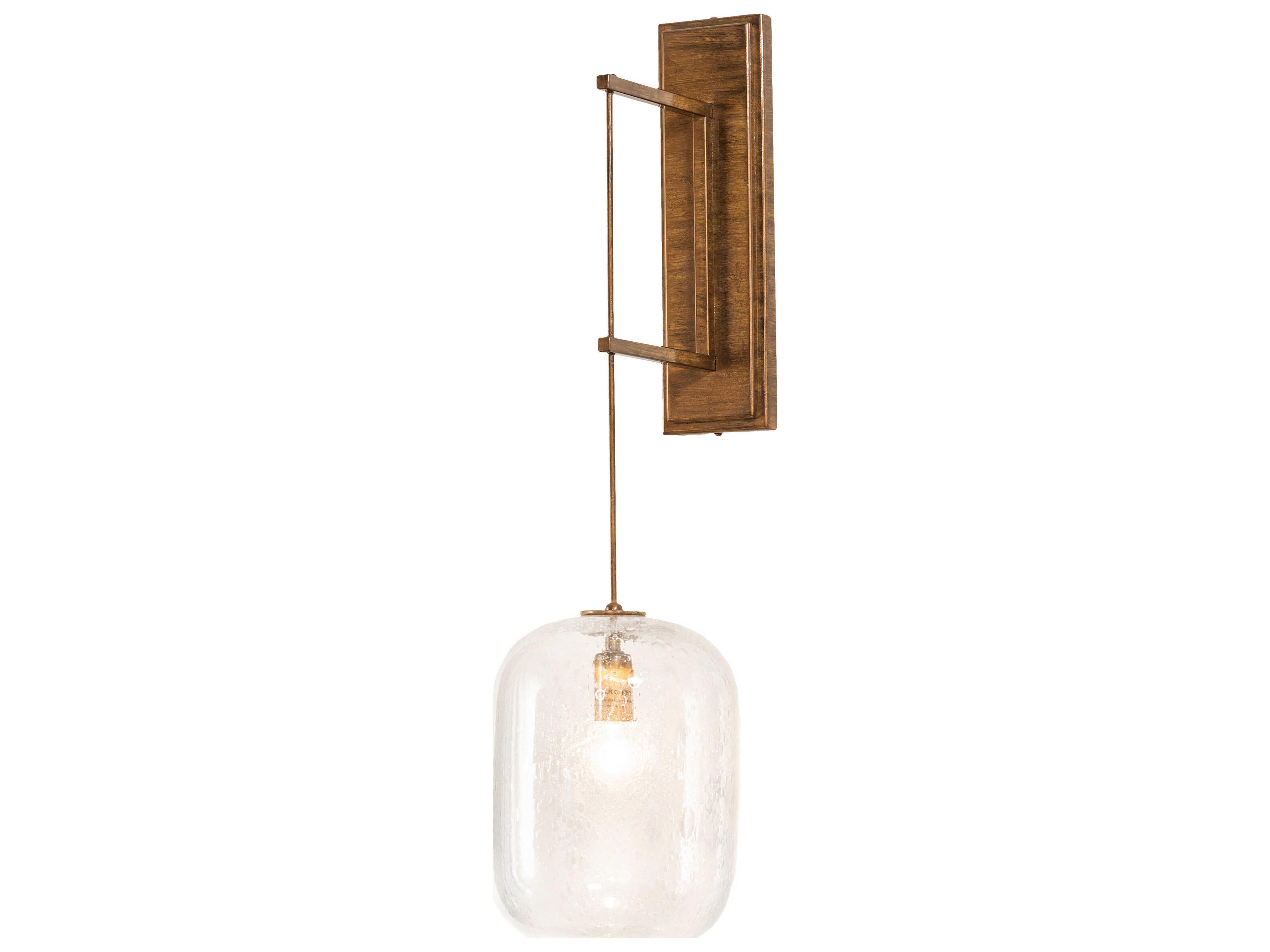 Pastilla 1-Light Gold Clear Seeded Glass Or Acrylic Wall Sconce
