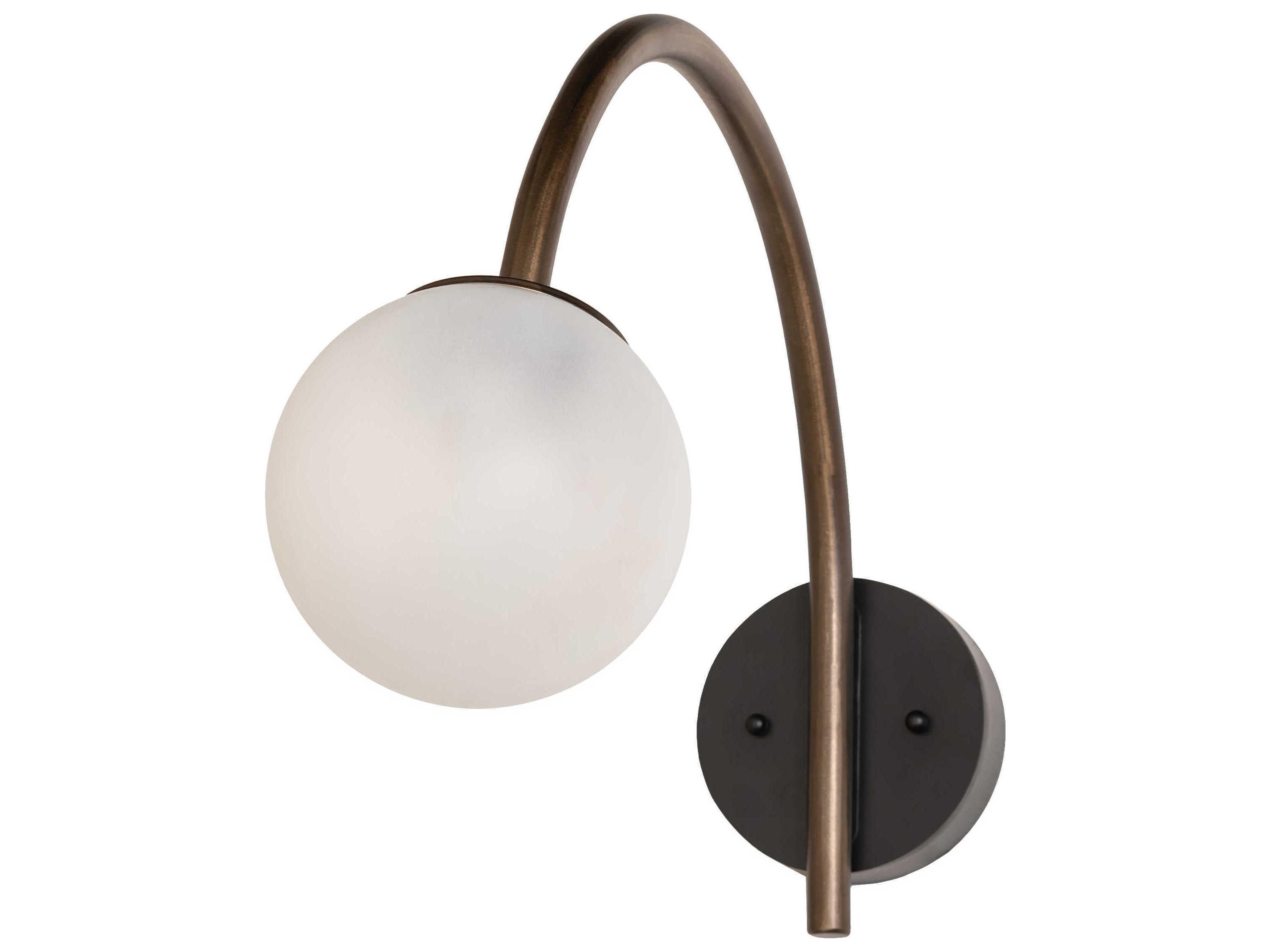 Meyda Bola 1-Light Antique Copper Glass LED Wall Sconce