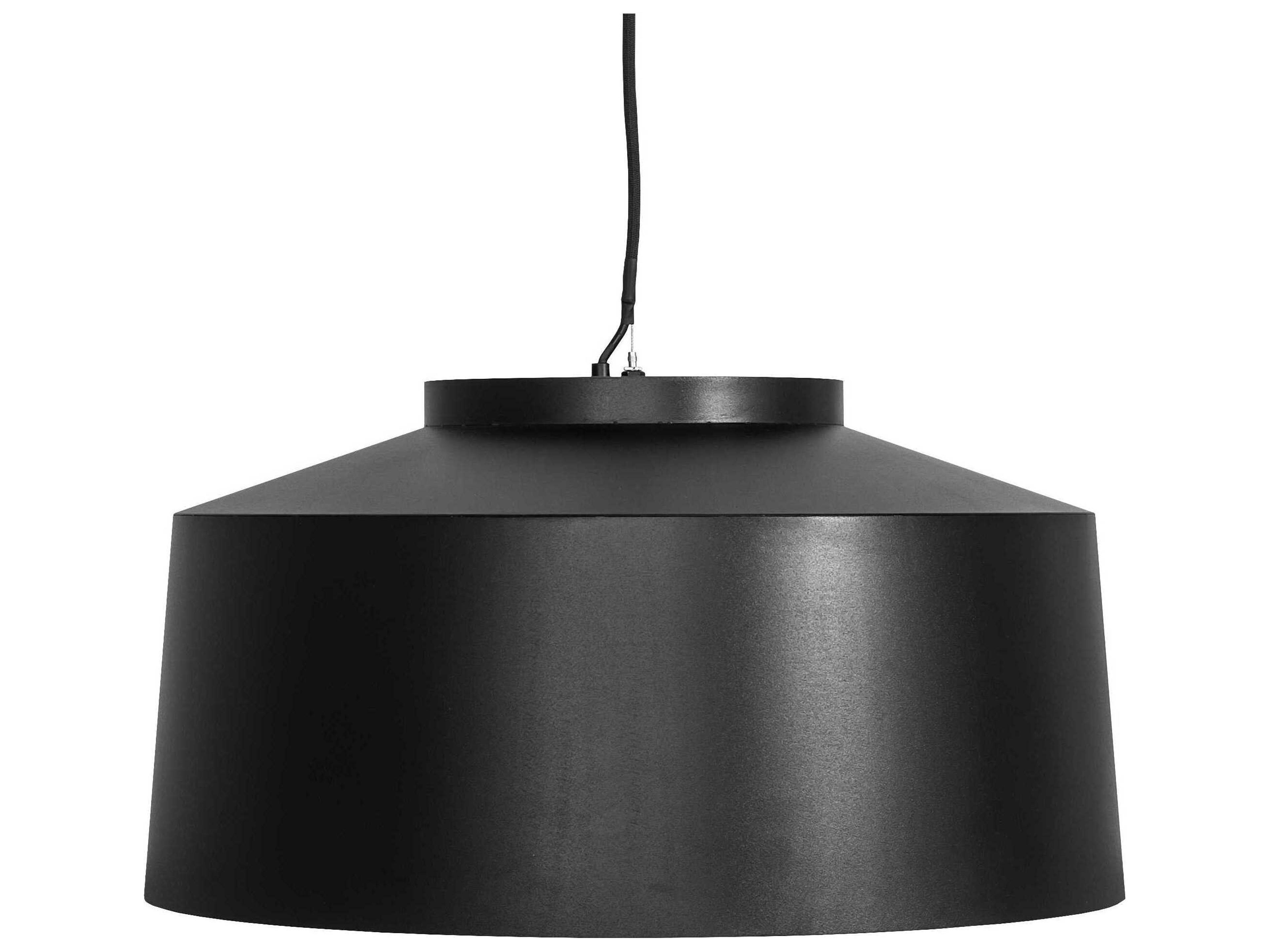Meyda Cilindro 3-Light Solar Black Drum Pendant