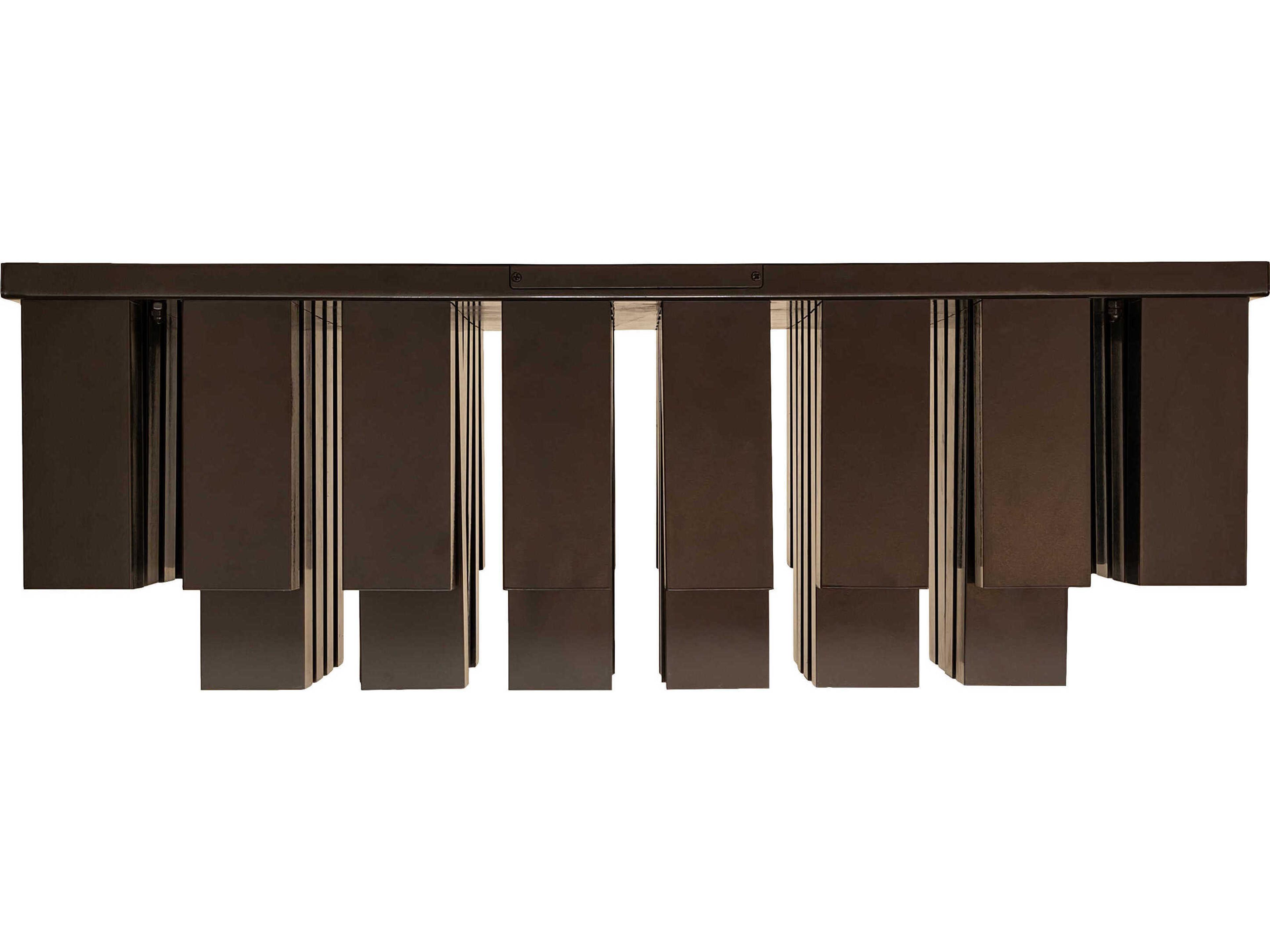 Meyda 48-Light Bronze LED Geometric Semi Flush Mount