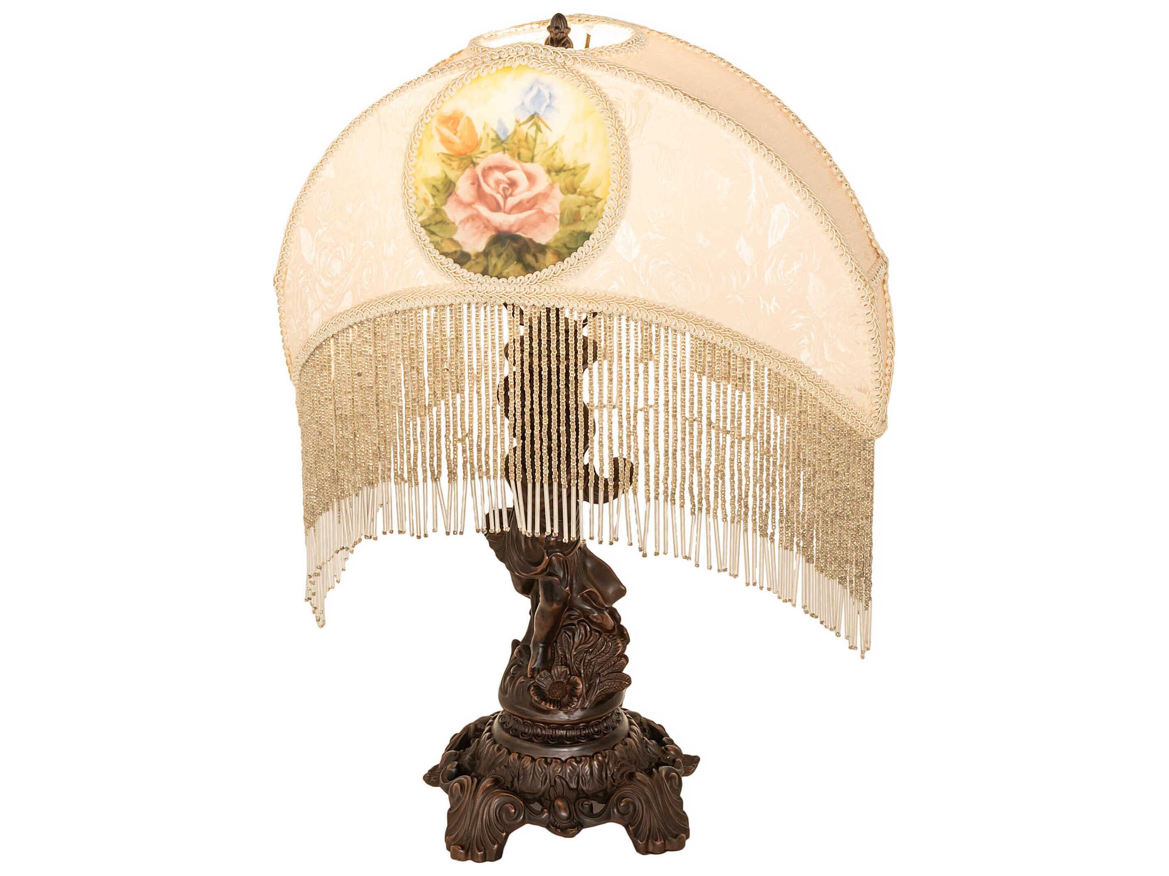 Meyda Antique Mahogany Bronze Table Lamp