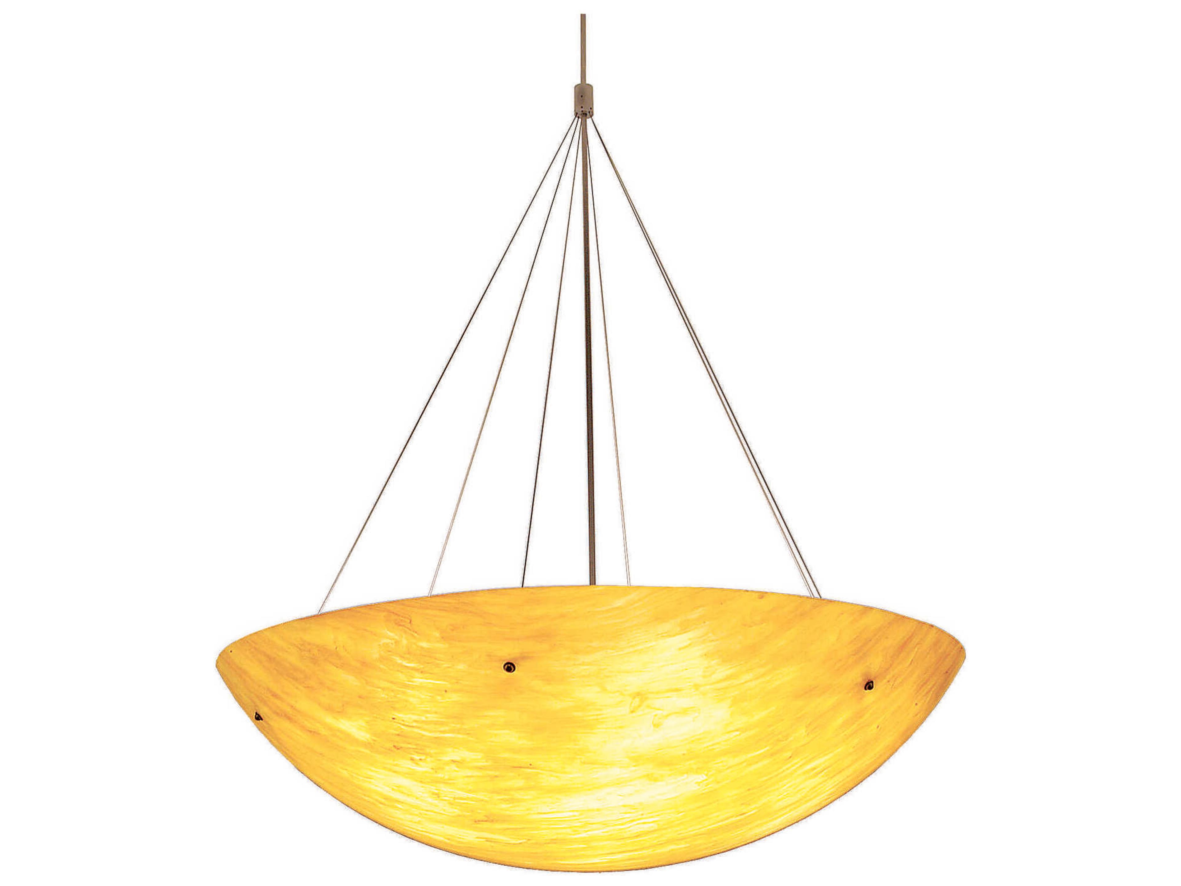 Cypola 11-Light Nickel Yellow LED Bowl Pendant
