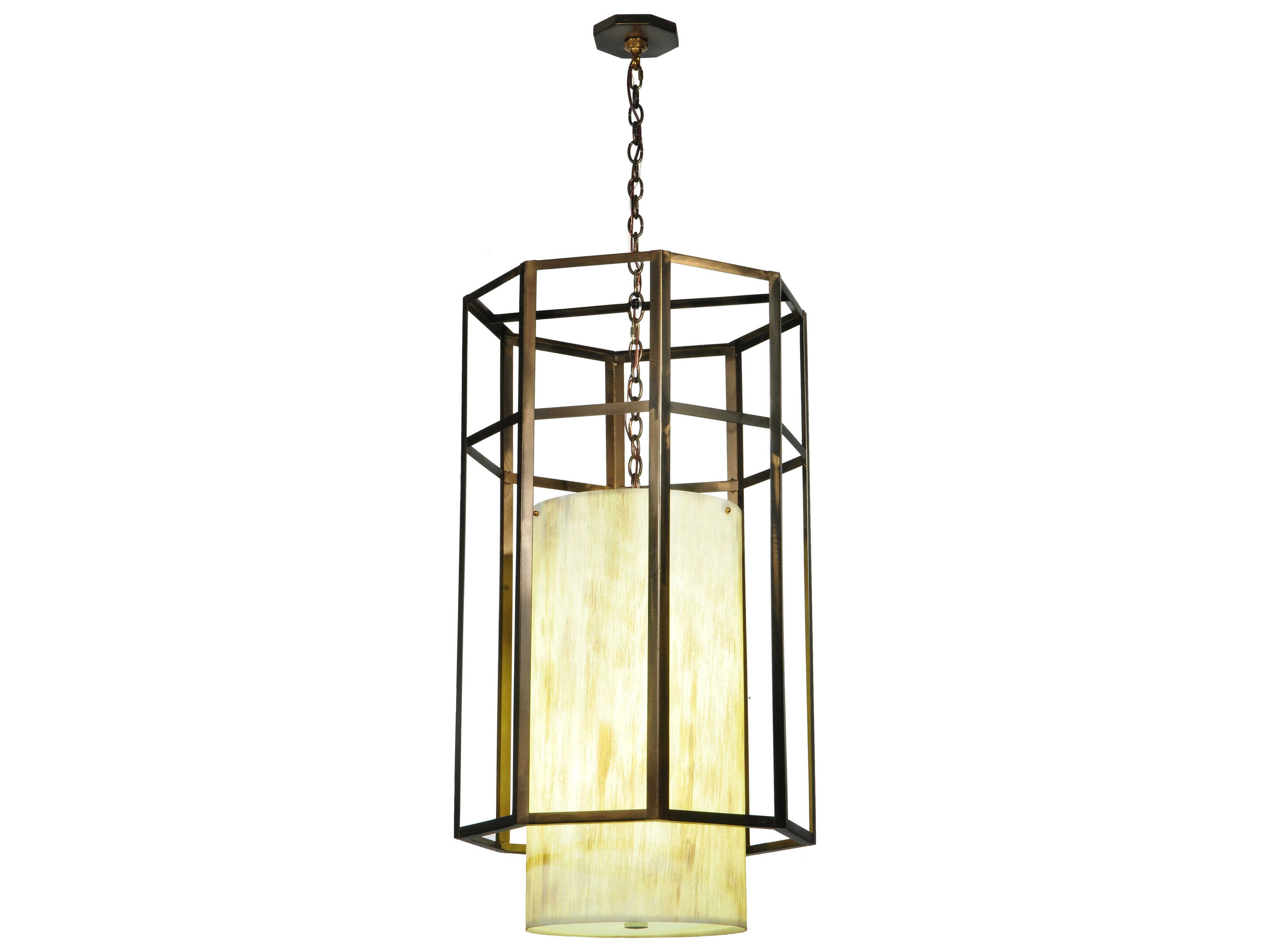 Cilindro 4-Light Antique Copper Cylinder Pendant