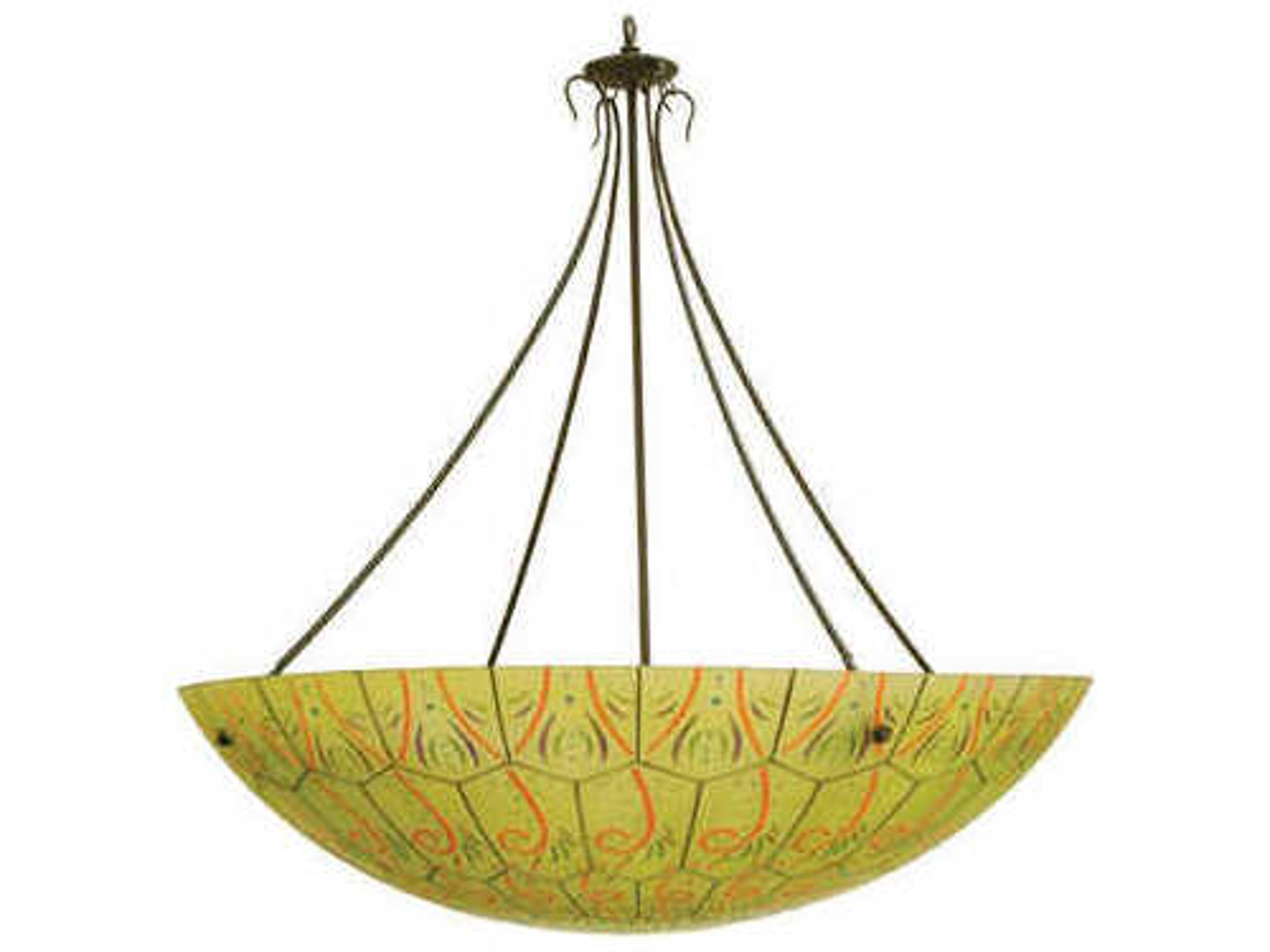 4-Light Black Glass LED Bowl Pendant