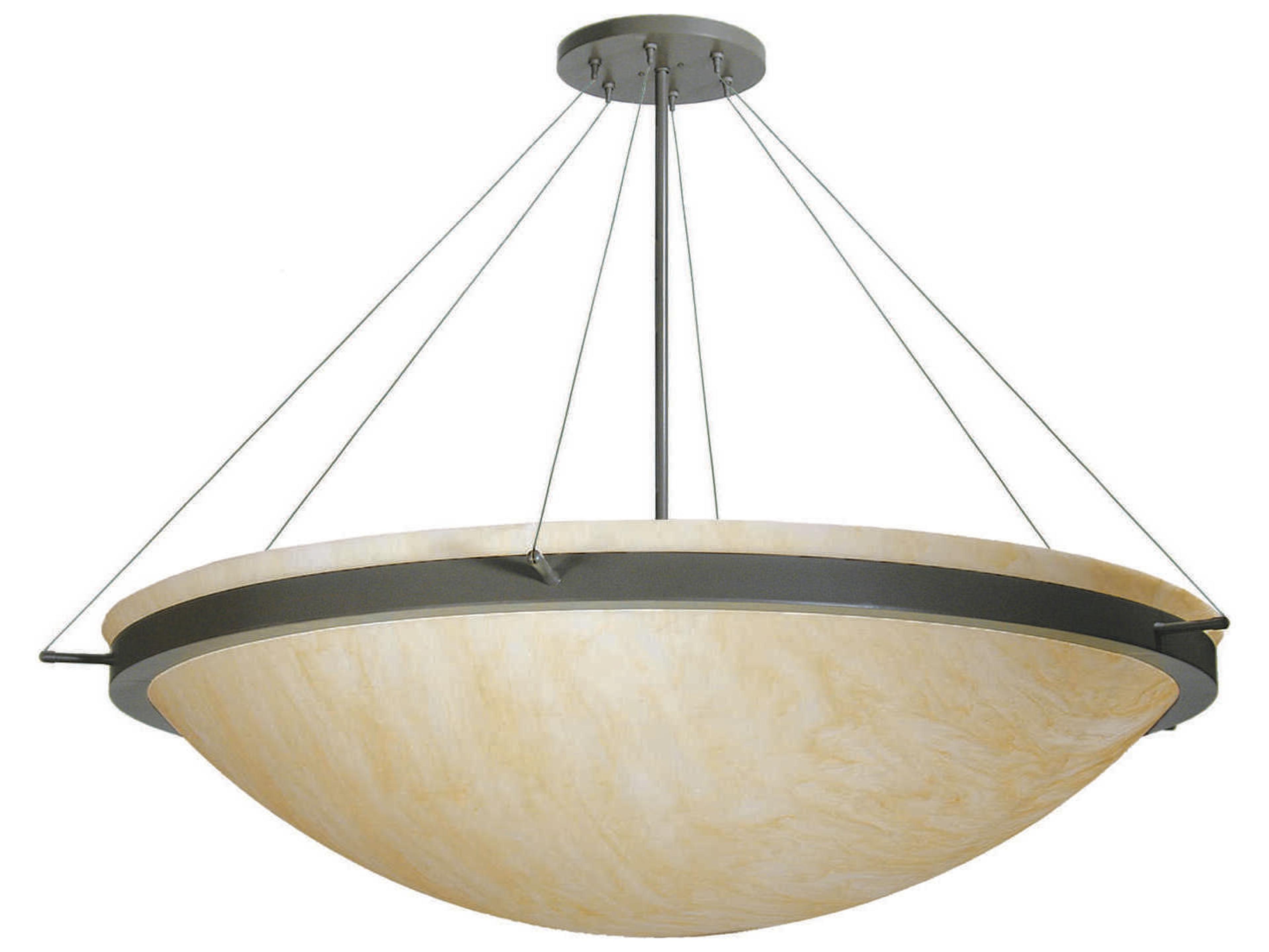 7-Light Timeless Bronze Glass Bowl Pendant