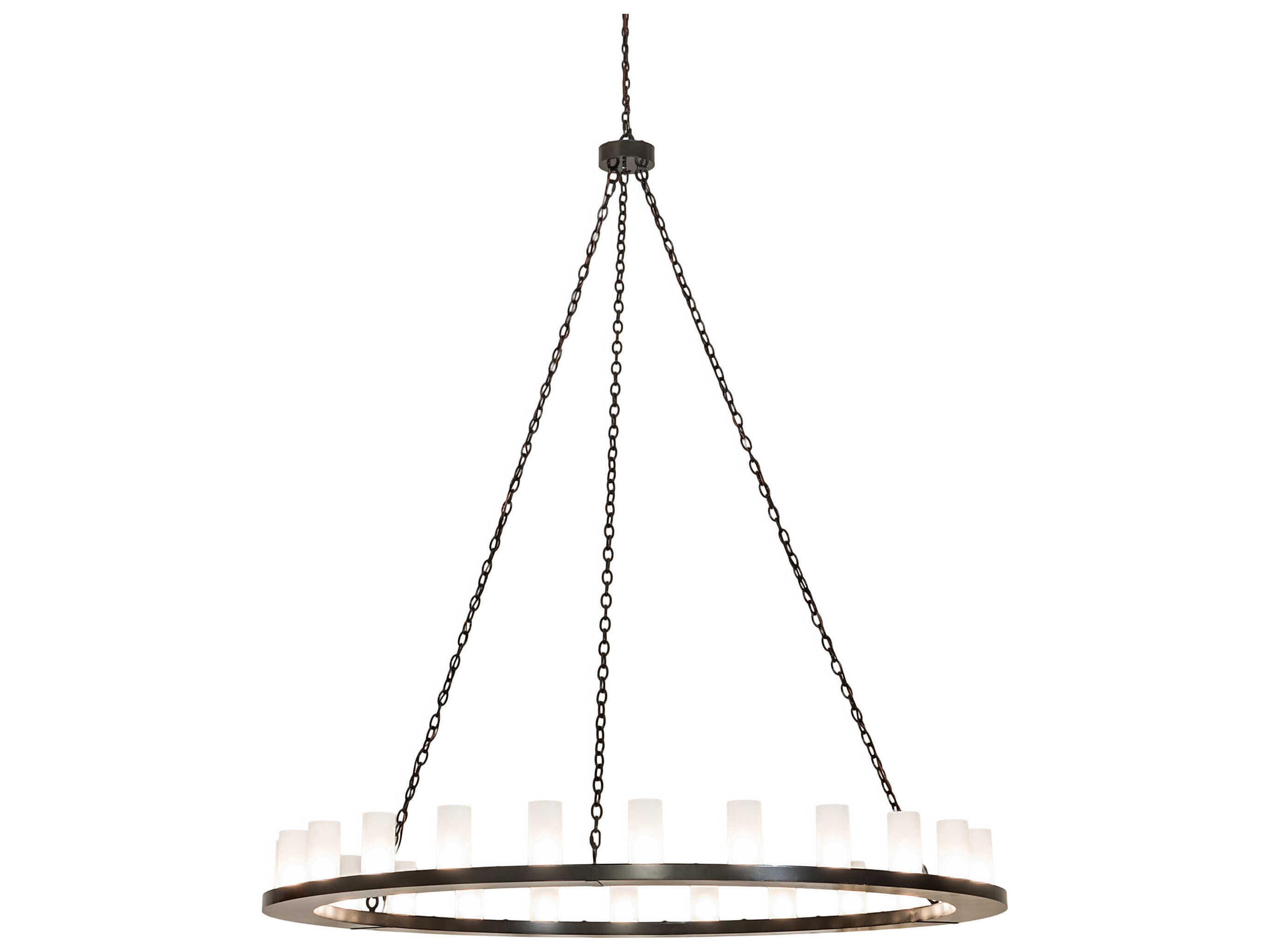 Loxley 24-Light Timeless Bronze Glass Cylinder Chandelier