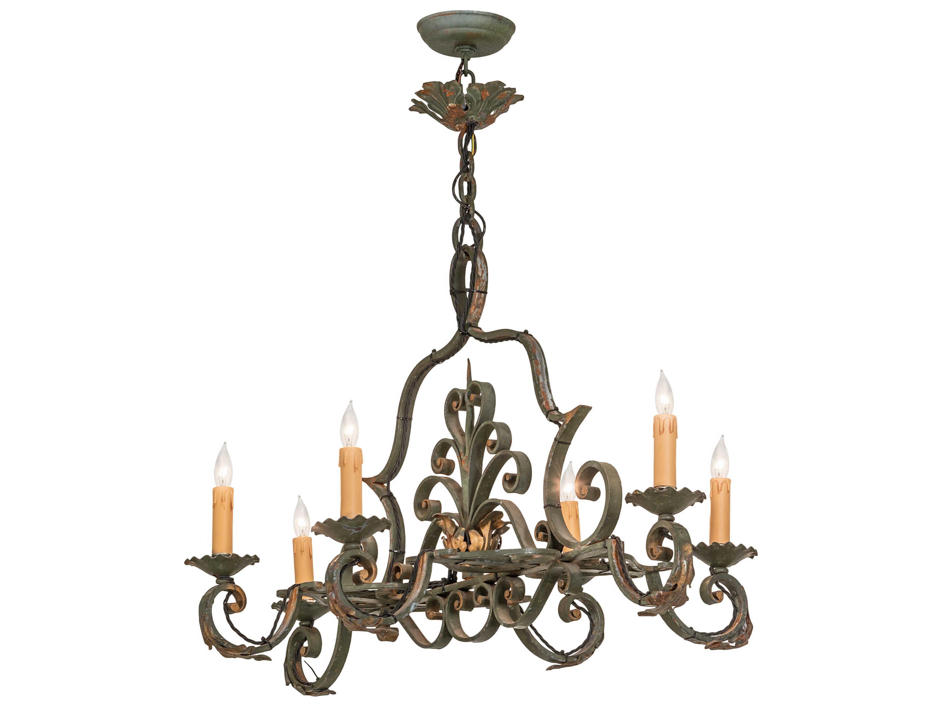 6-Light Green Island Pendant