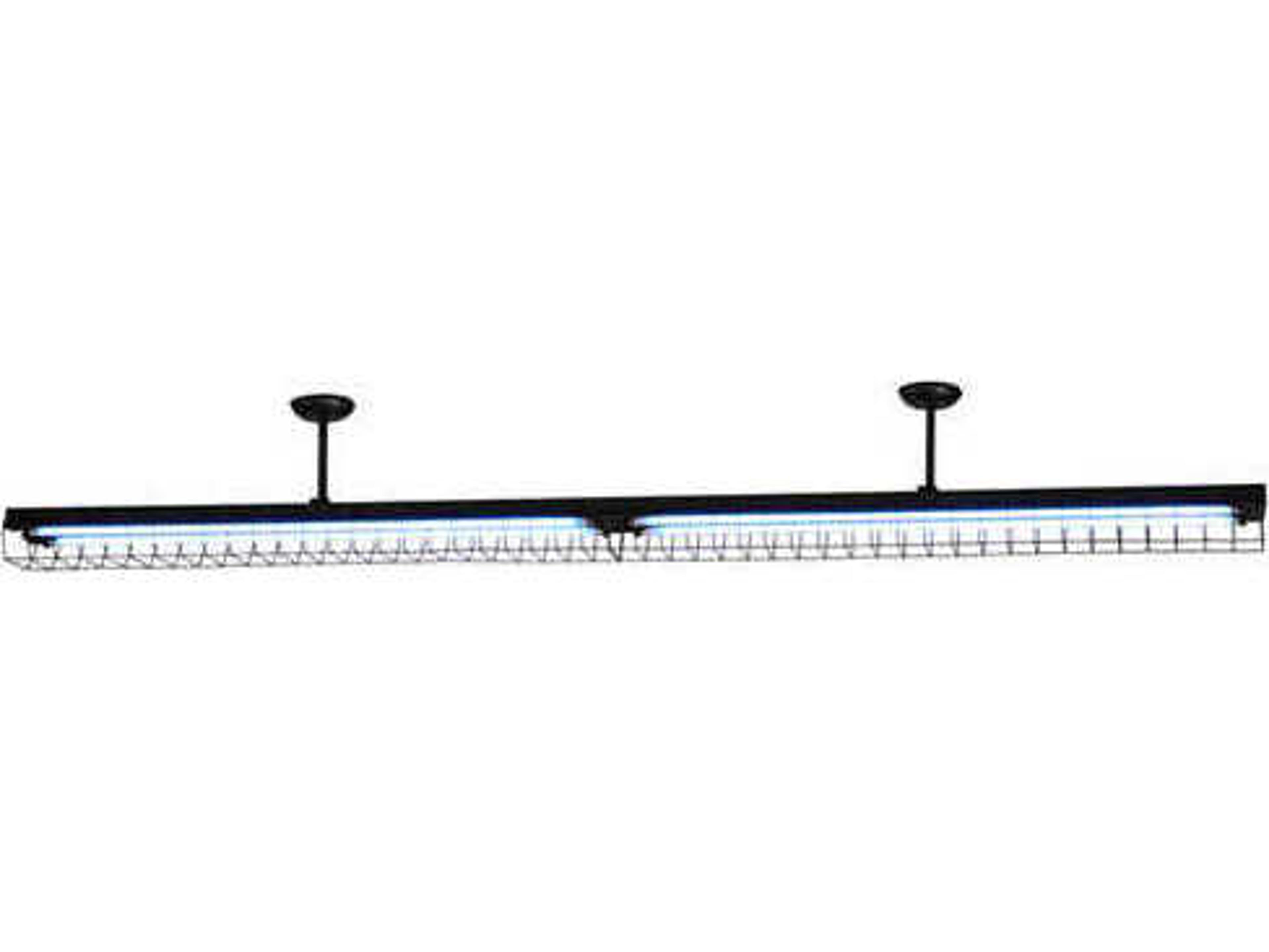 Meyda 2-Light Black Glass Linear Semi Flush Mount