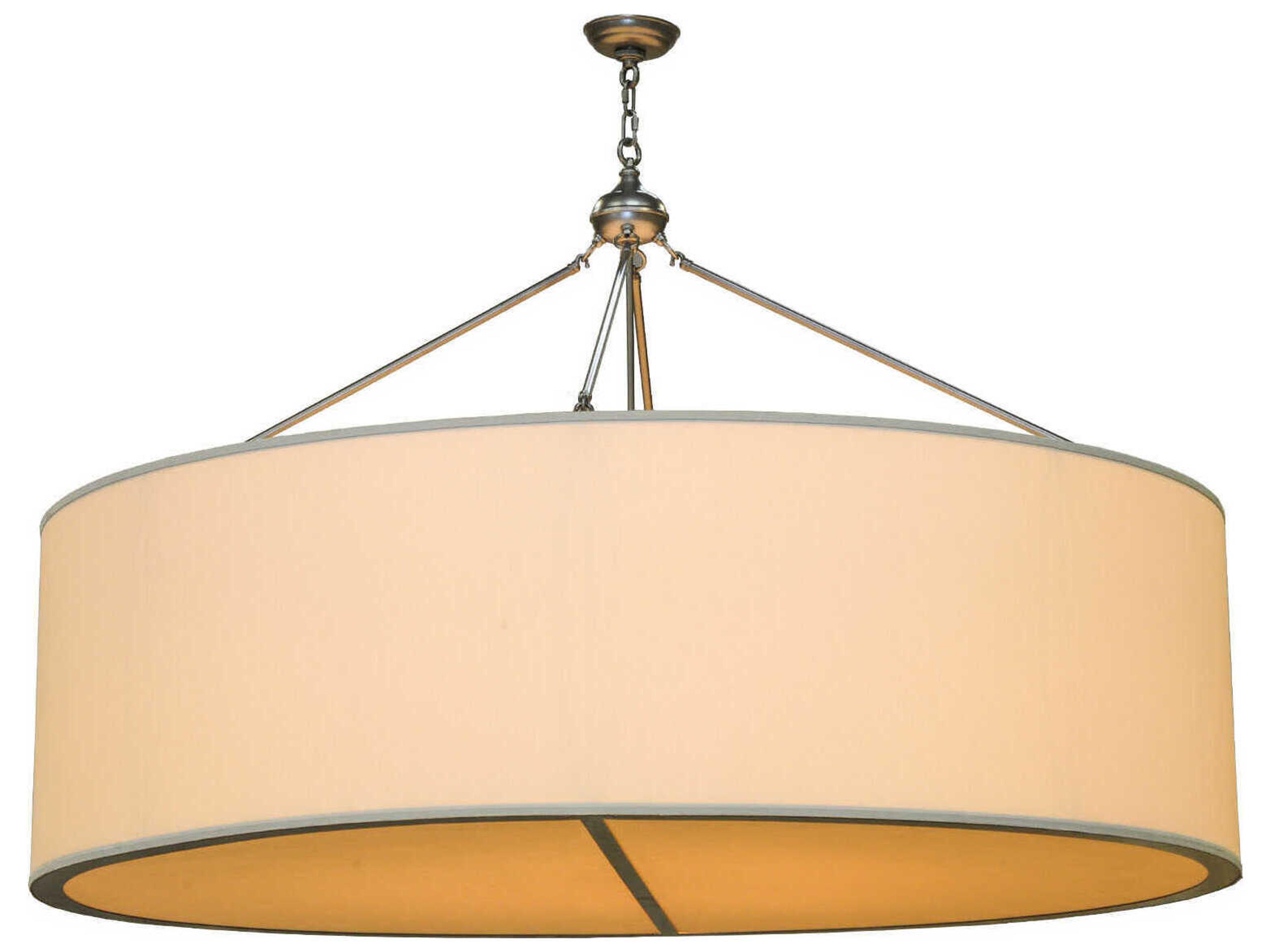 Cilindro 8-Light Nickel Drum Pendant