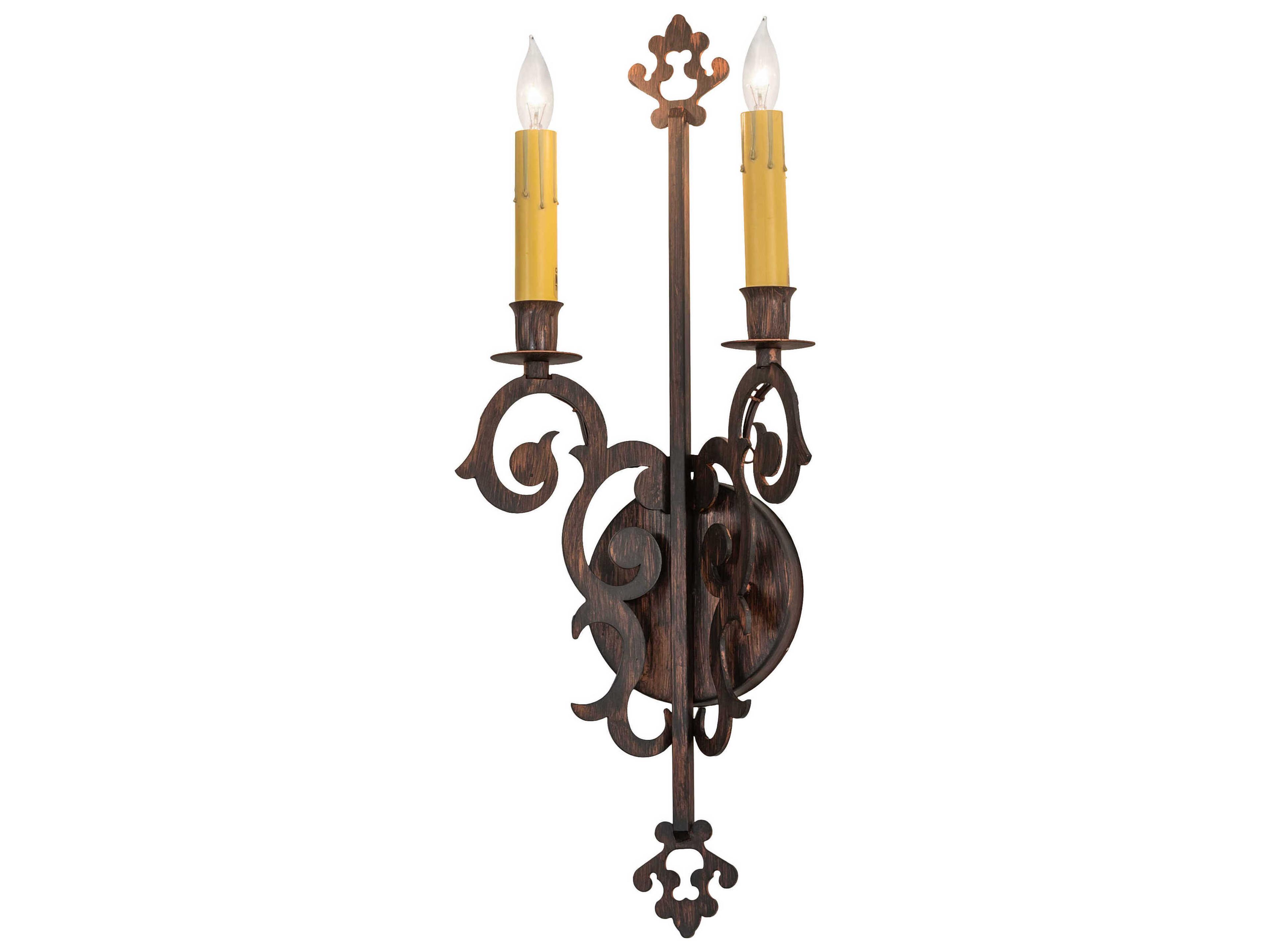 Aneila 2-Light Bronze Wall Sconce
