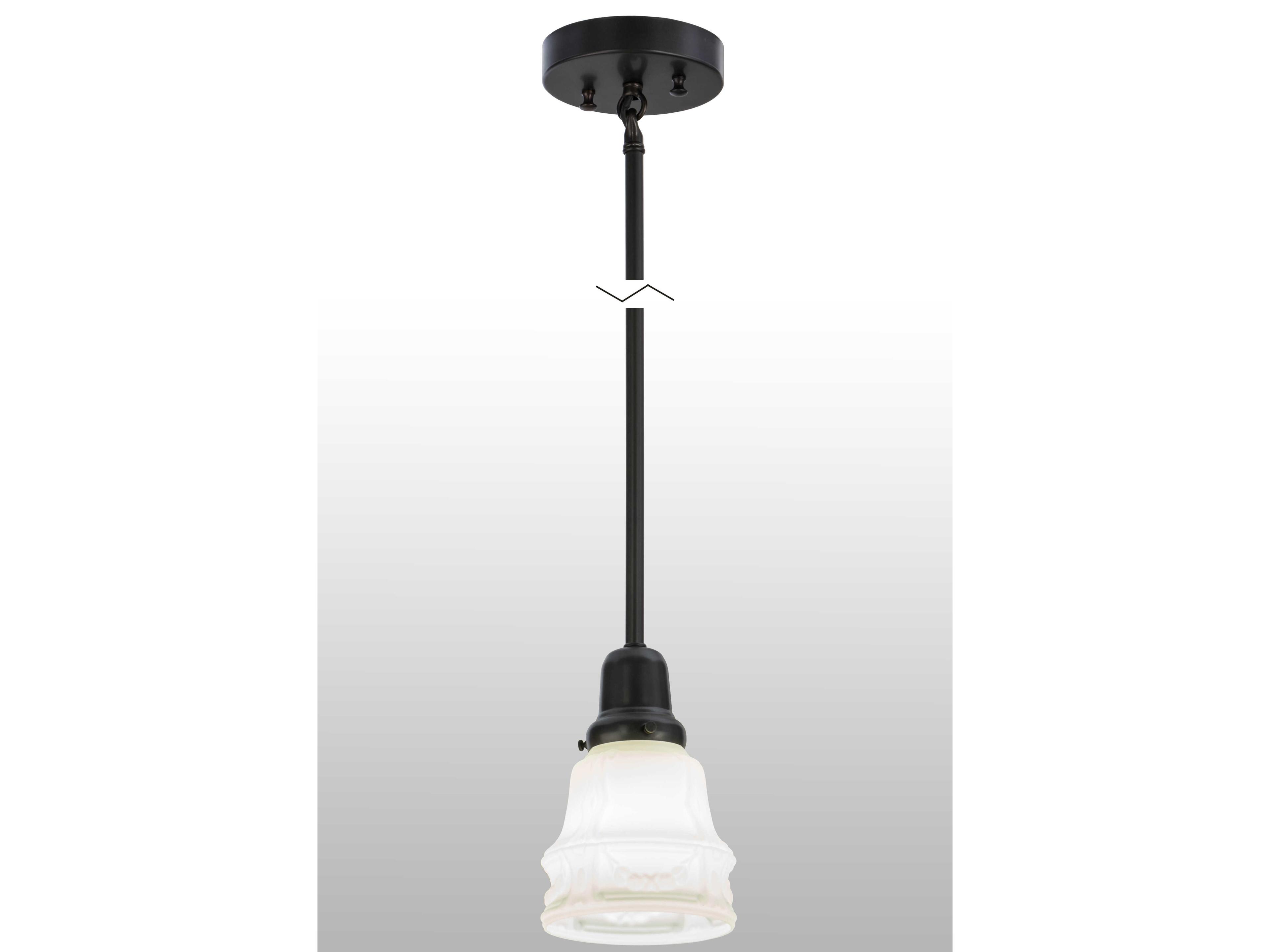 Revival Garland 1-Light Craftsman Brown Glass Bell Mini Pendant