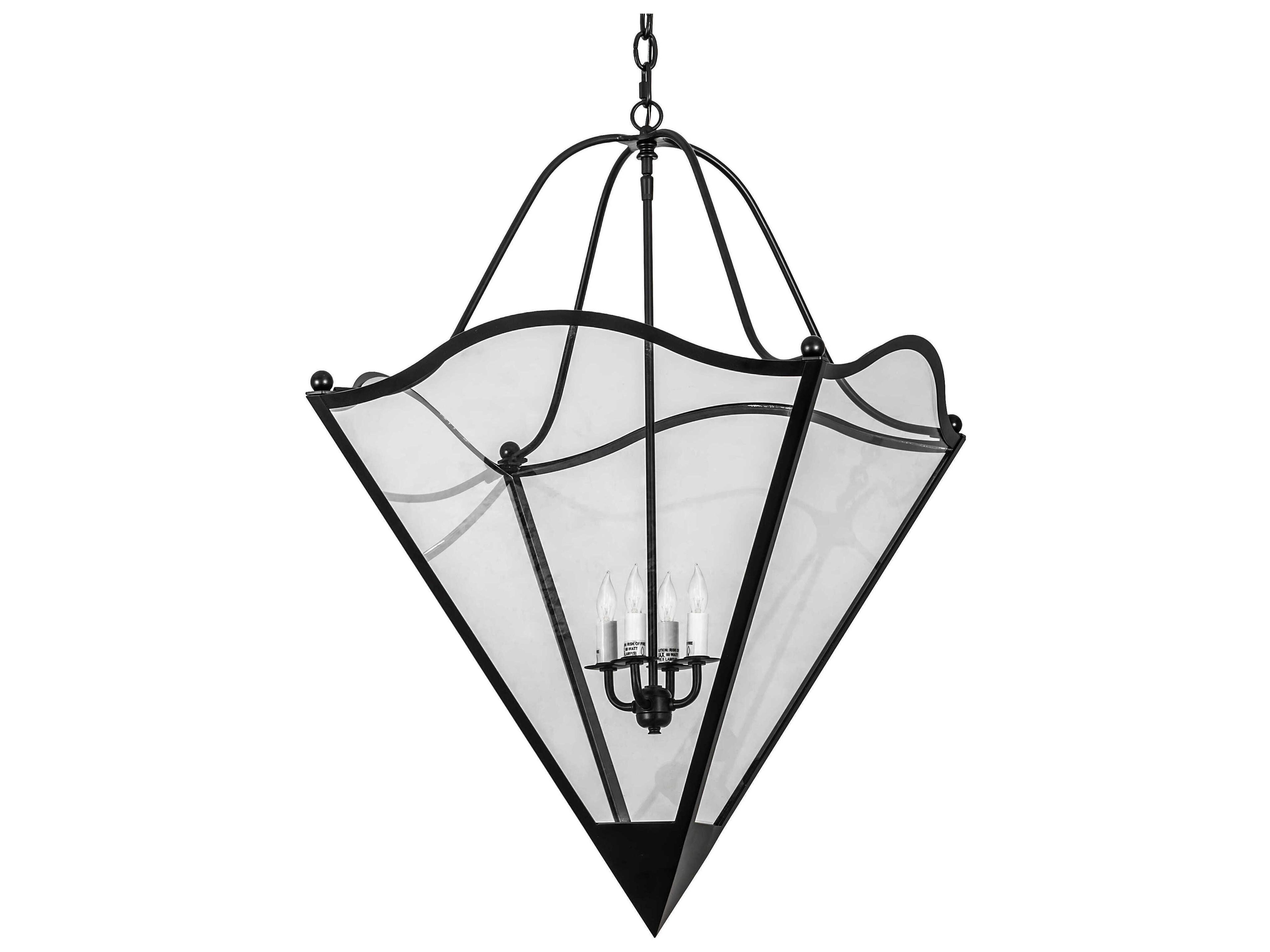 Meyda 4-Light Blackwash Glass Pendant