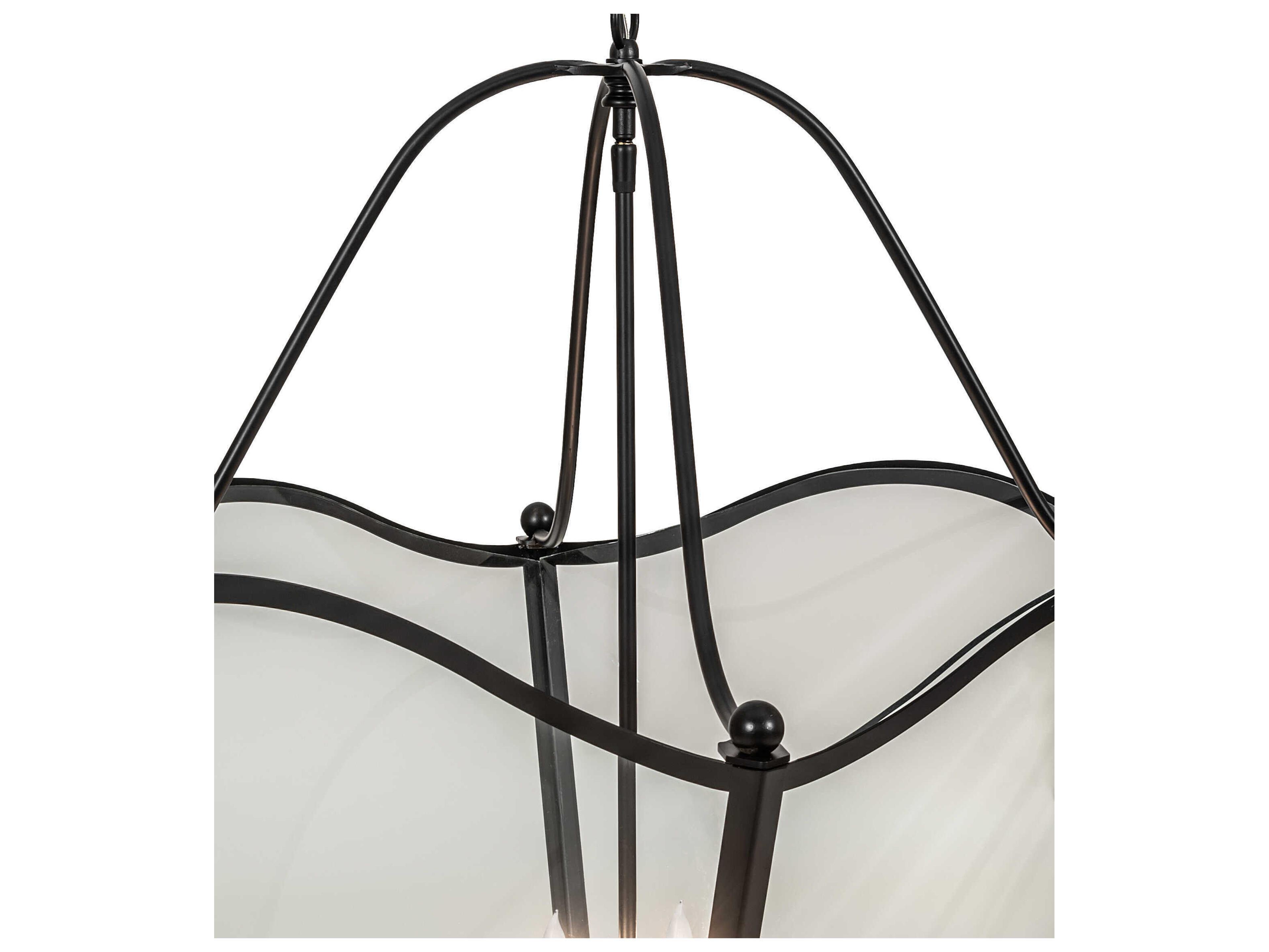 Meyda 4-Light Blackwash Glass Pendant
