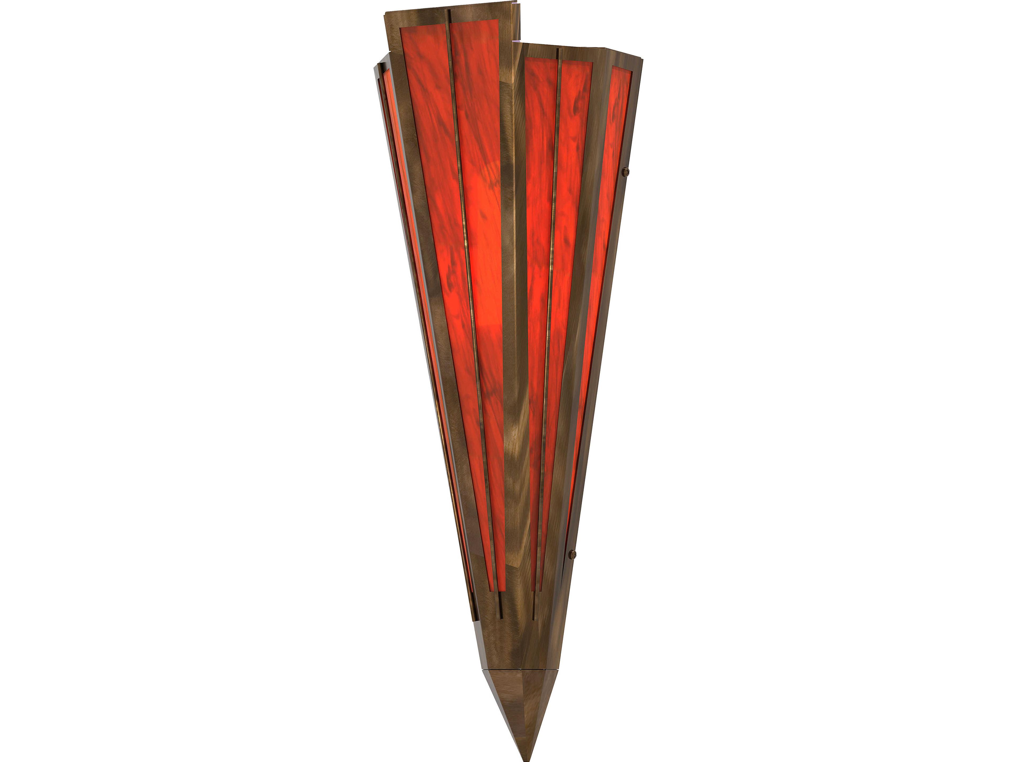 Brum 1-Light Maduro Idalight Red Wall Sconce