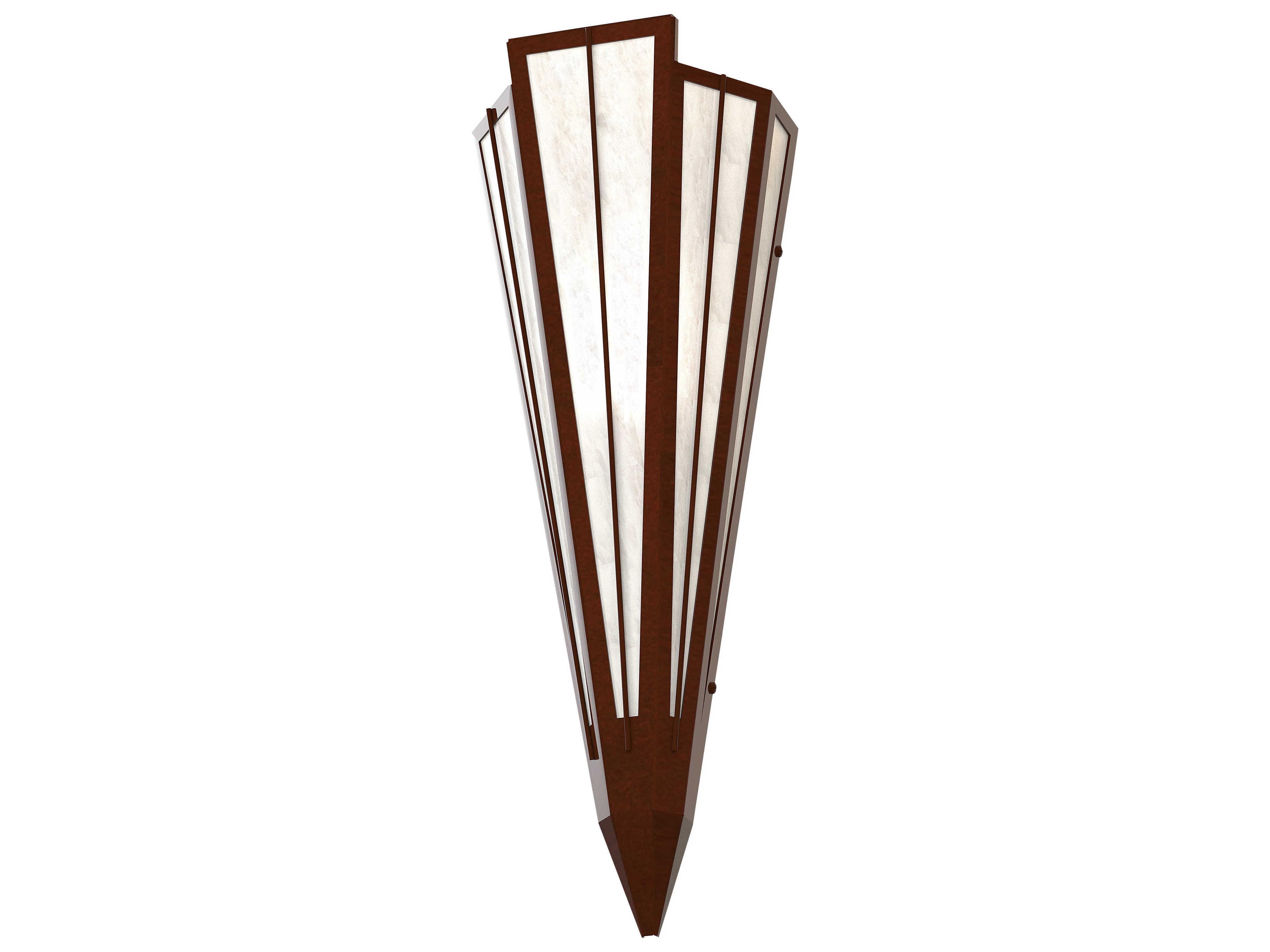 Brum 1-Light Mahogany Bronze Glass Wall Sconce