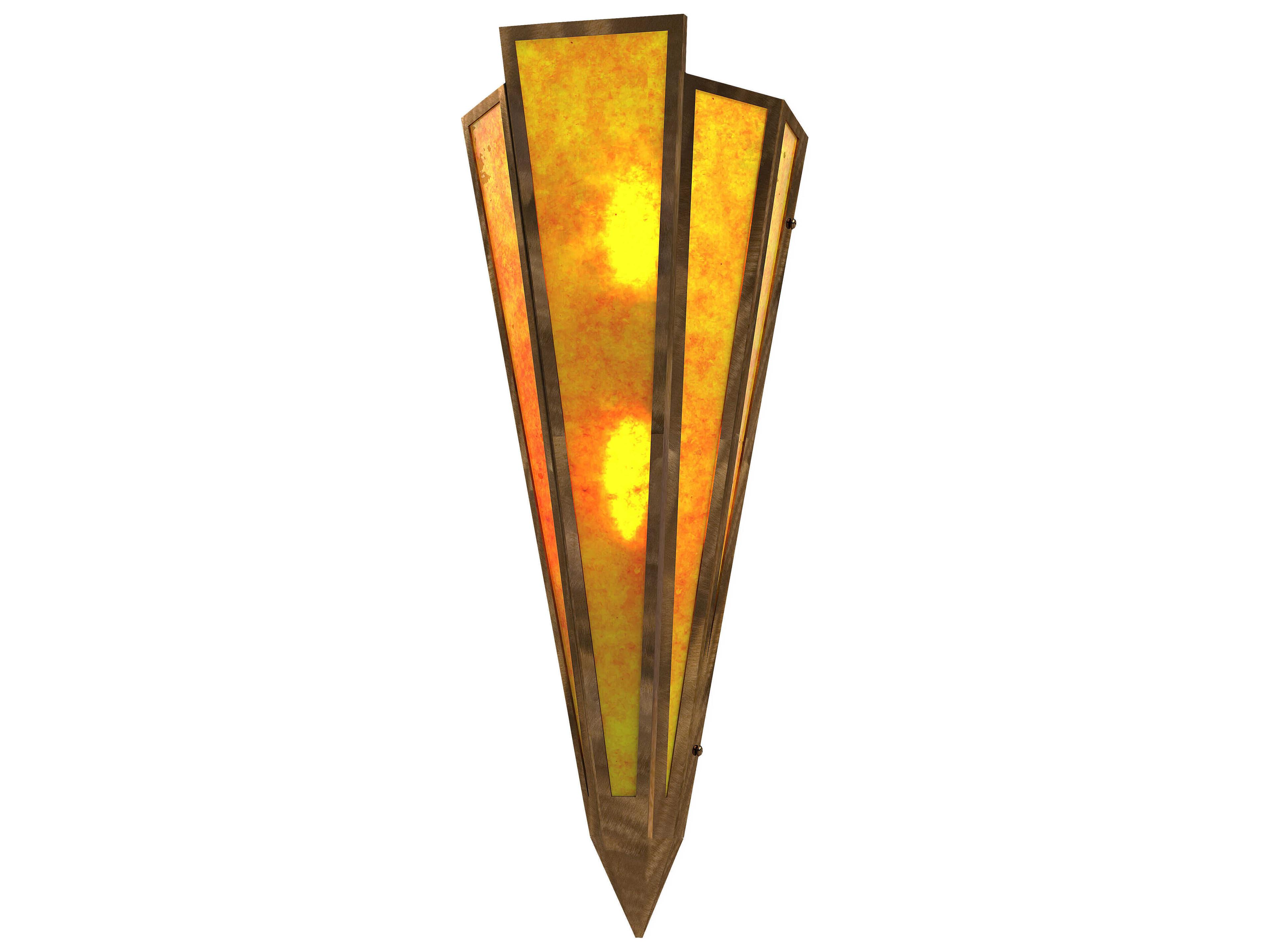 Brum 2-Light Antique Copper Glass Wall Sconce