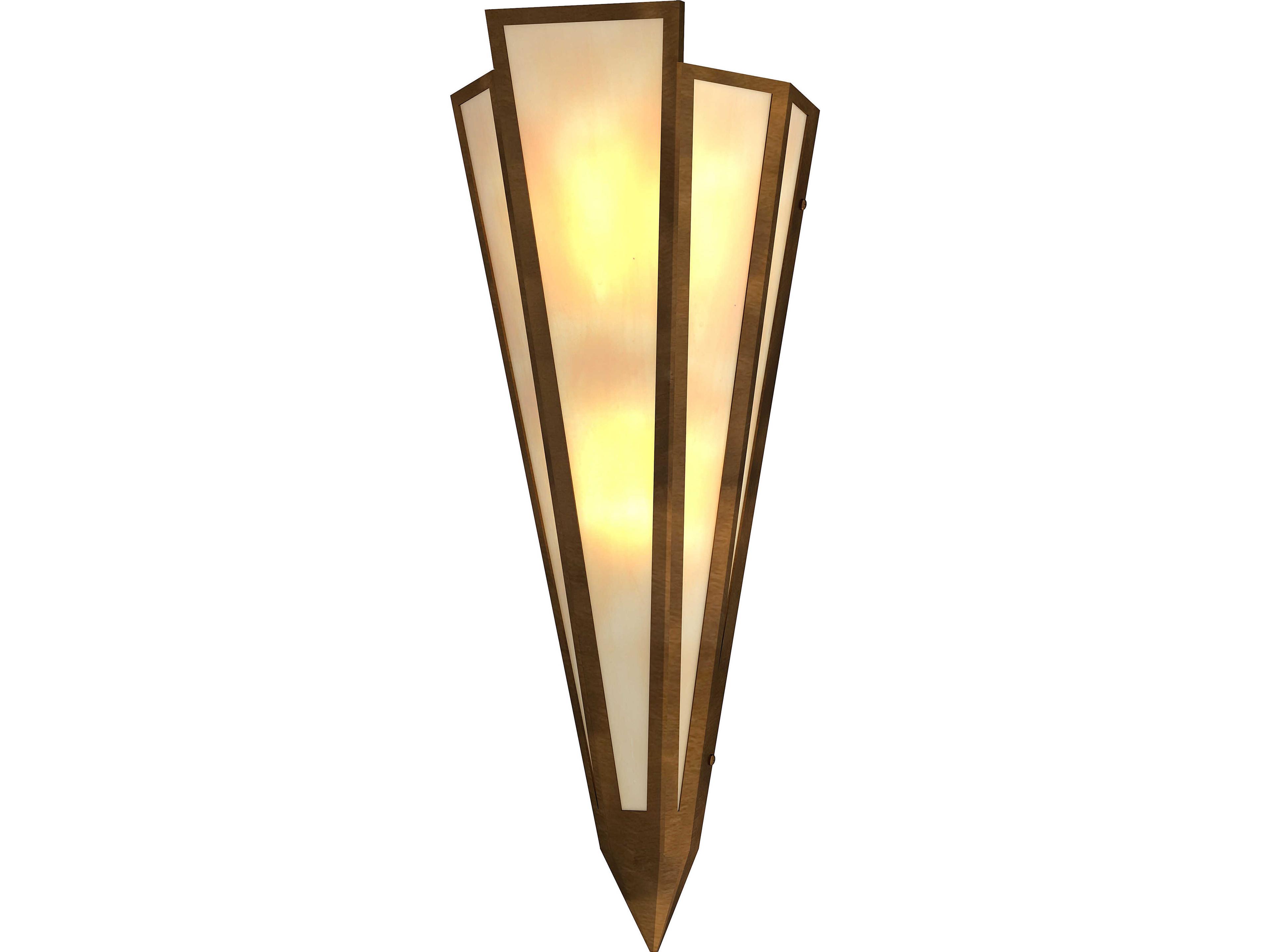 Brum 2-Light Beige Art Glass Yellow Wall Sconce