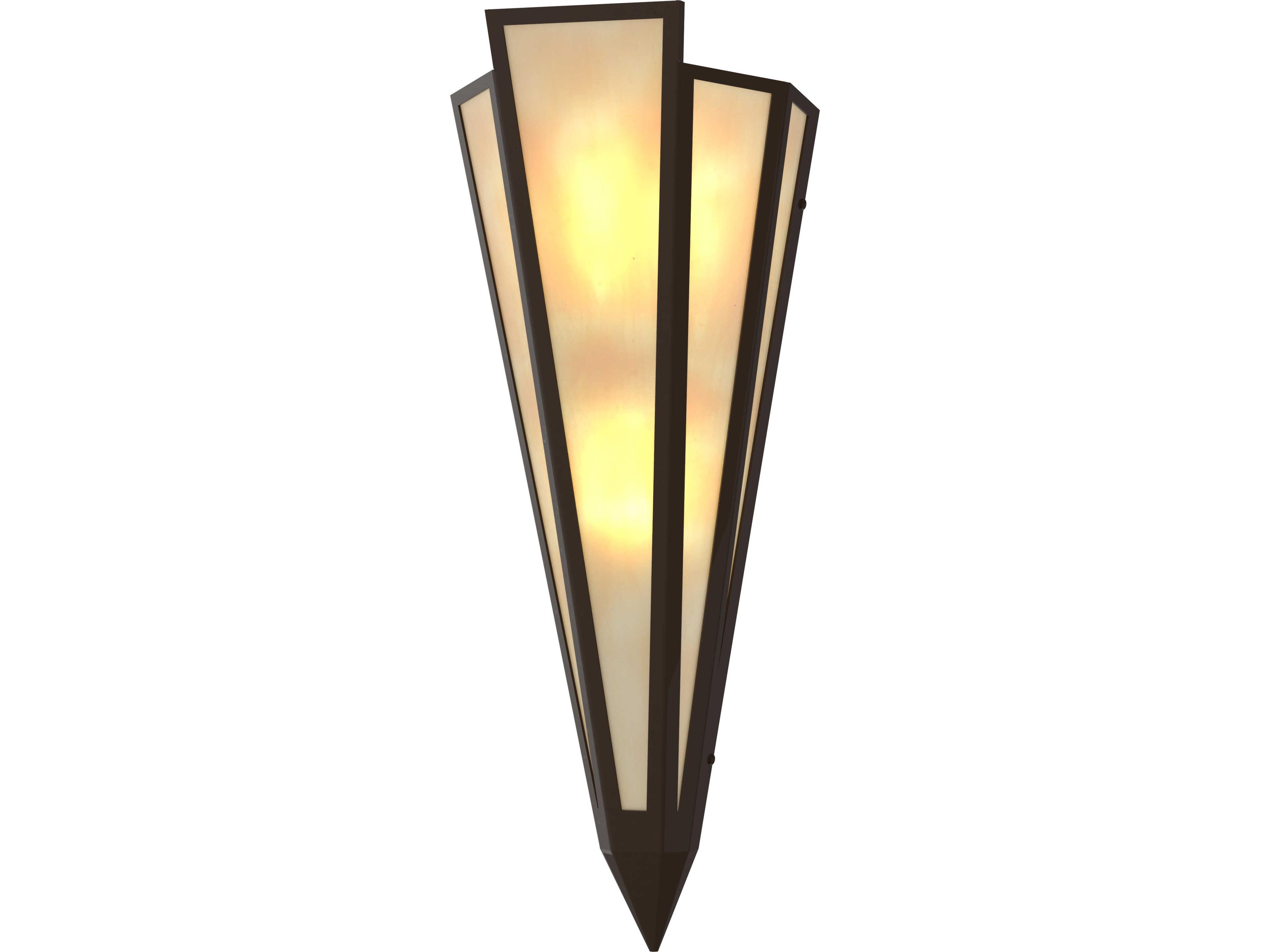 Brum 2-Light Beige Art Glass Off White Wall Sconce