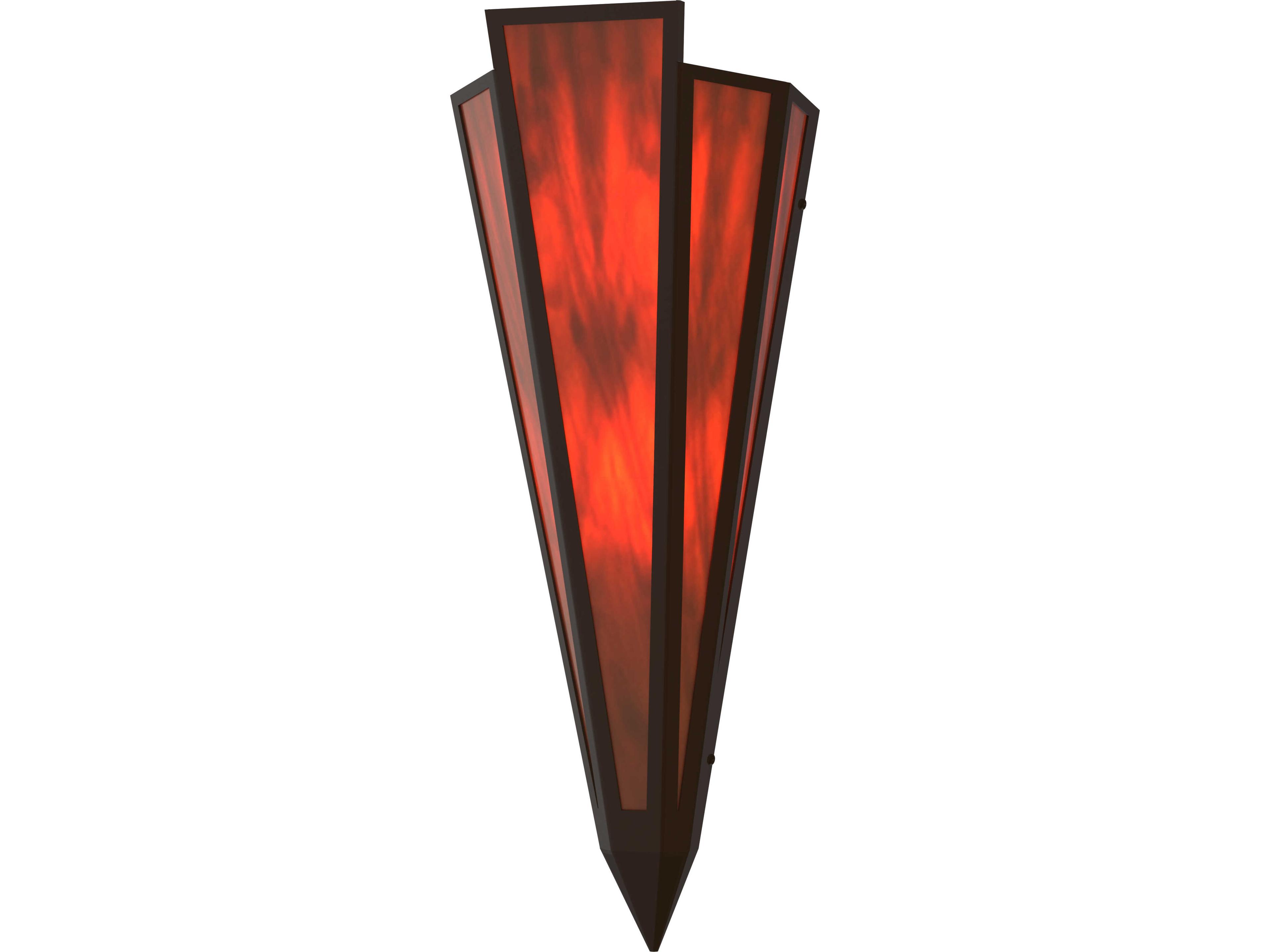 Brum 2-Light Maduro Idalight Red Wall Sconce