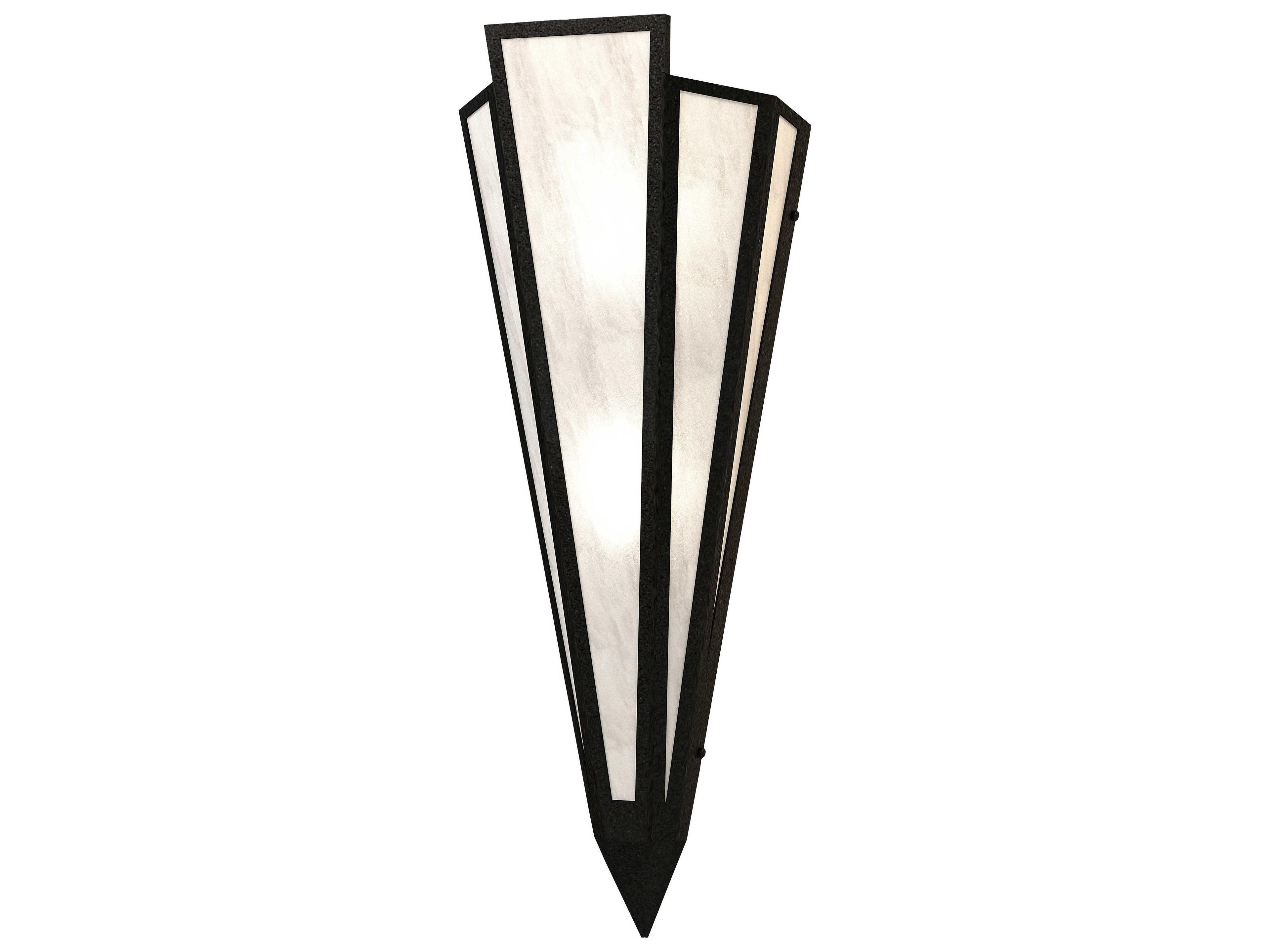 Brum 2-Light Black Glass Wall Sconce
