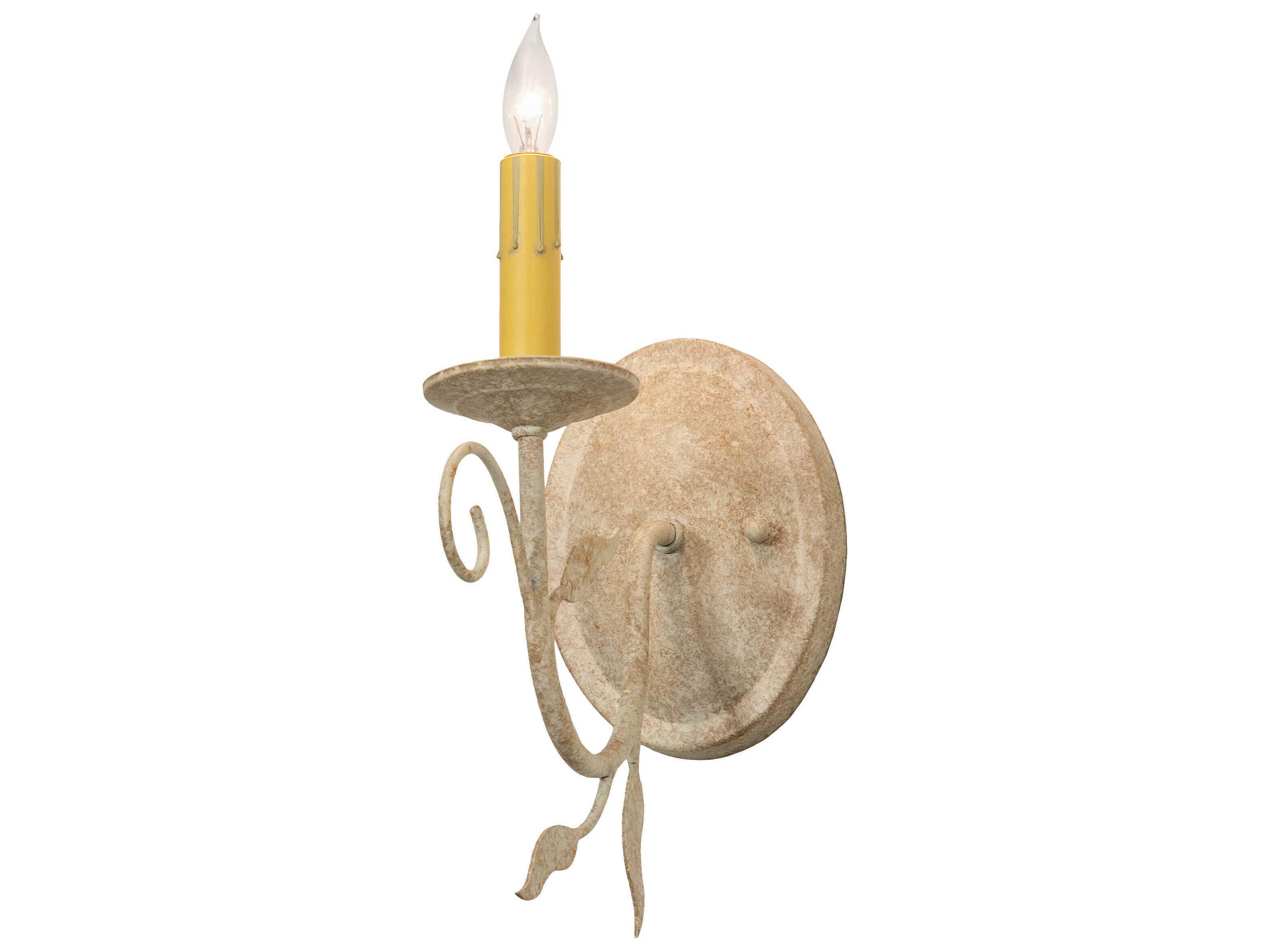 Bordeaux 1-Light Antique White Wall Sconce