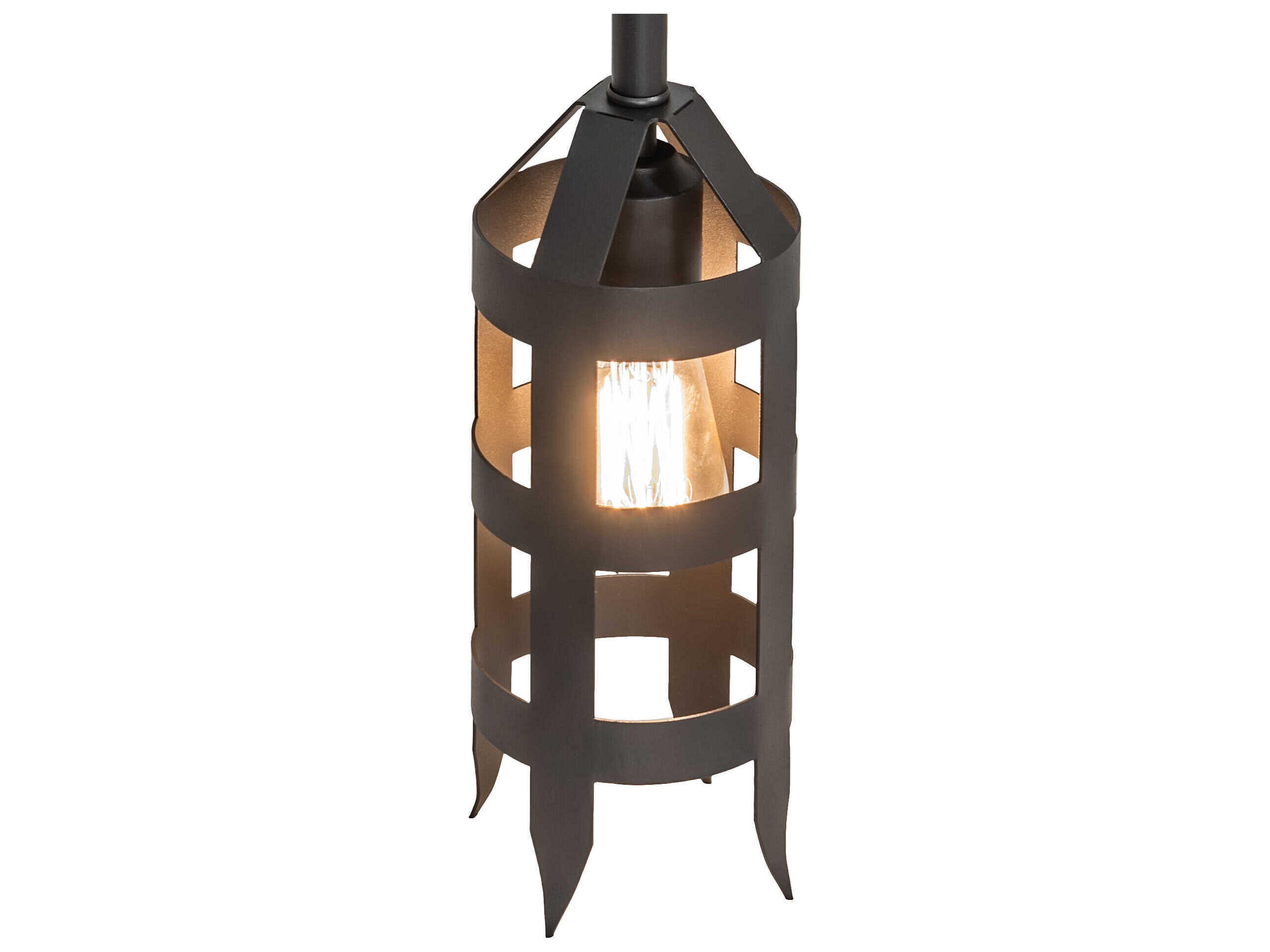 Meyda 4-Light Wrought Iron Black Linear Island Pendant