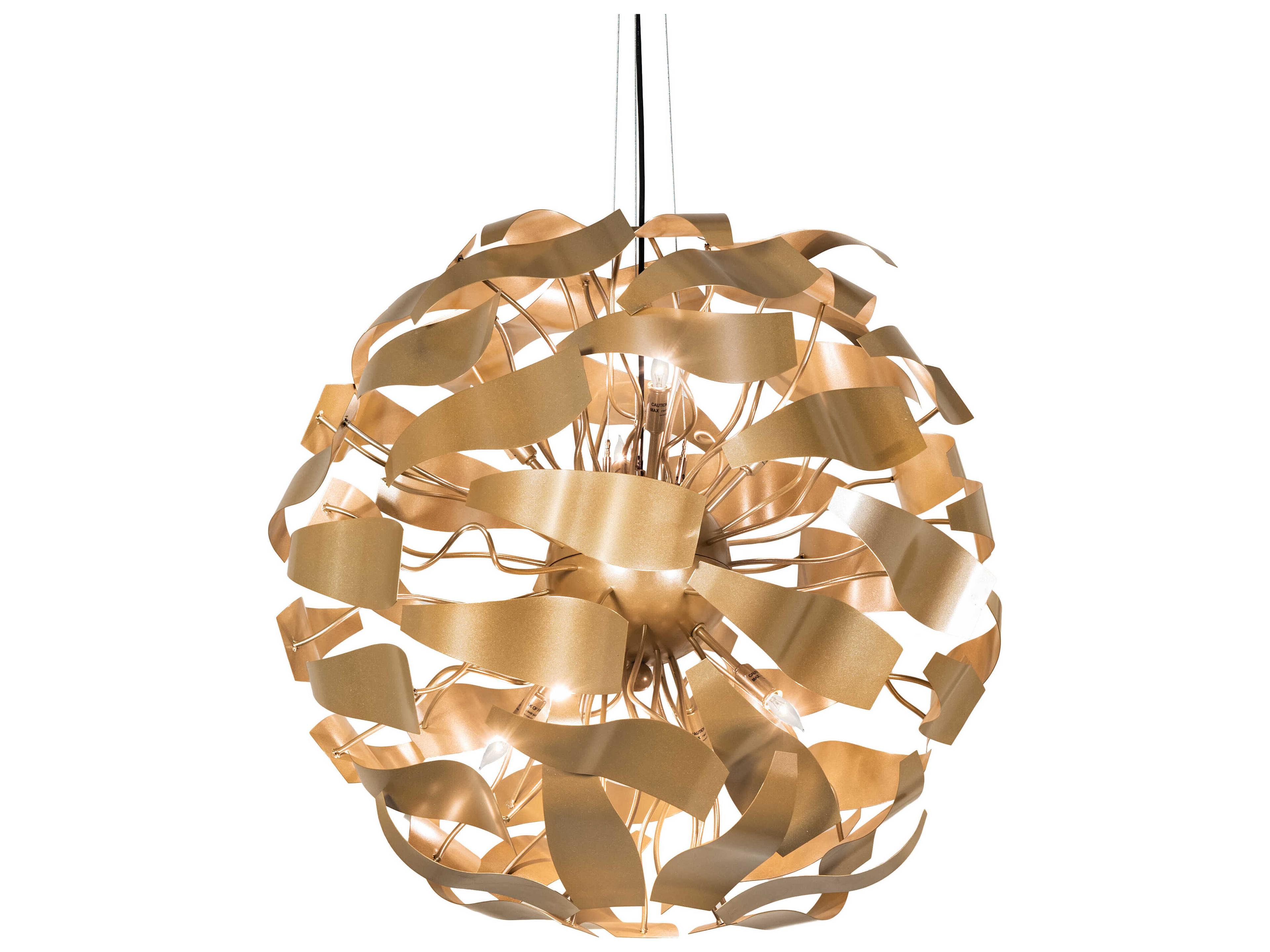Muette 8-Light Gold Globe Pendant