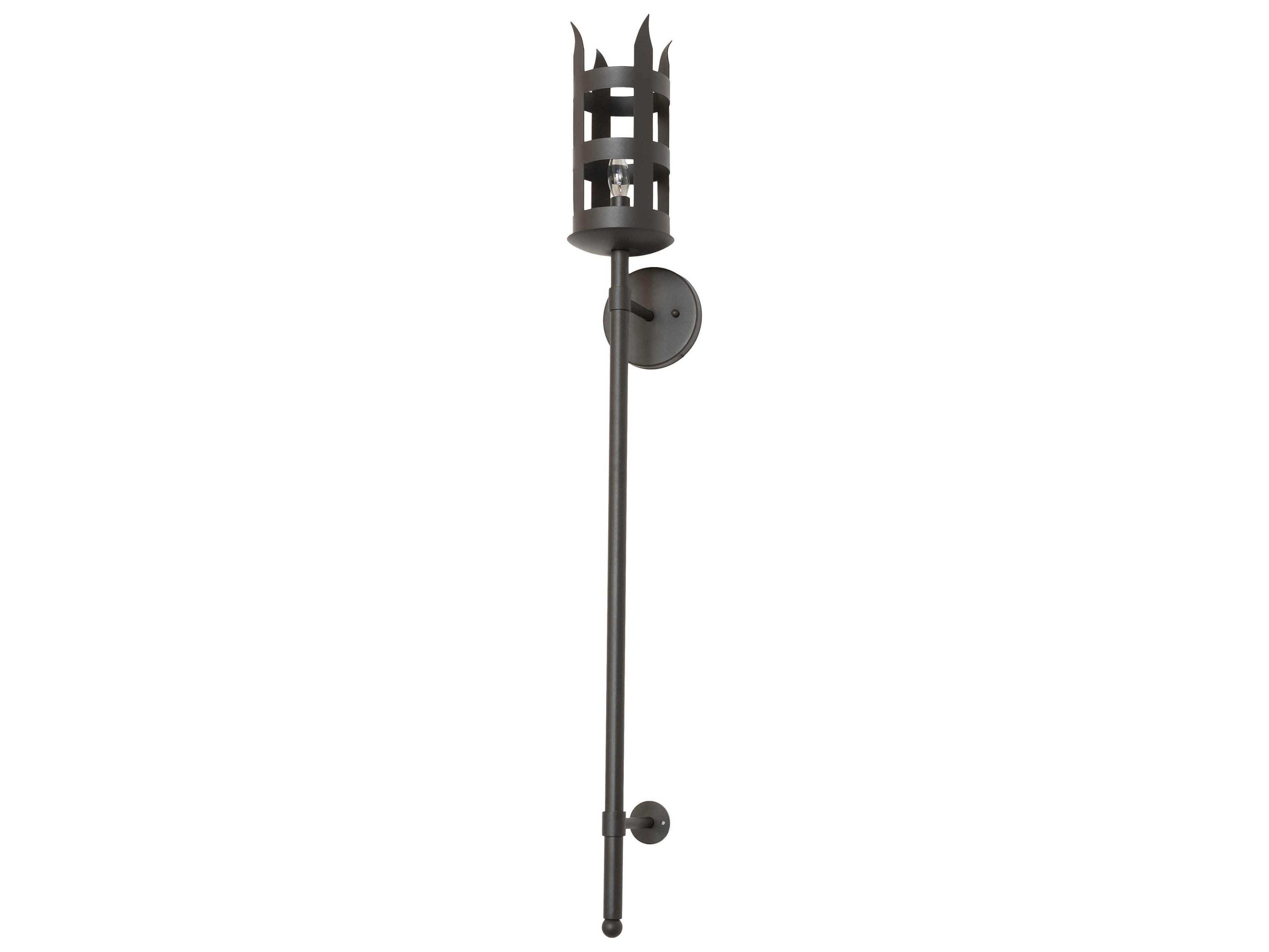 Meyda 1-Light Wrought Iron Black Wall Sconce