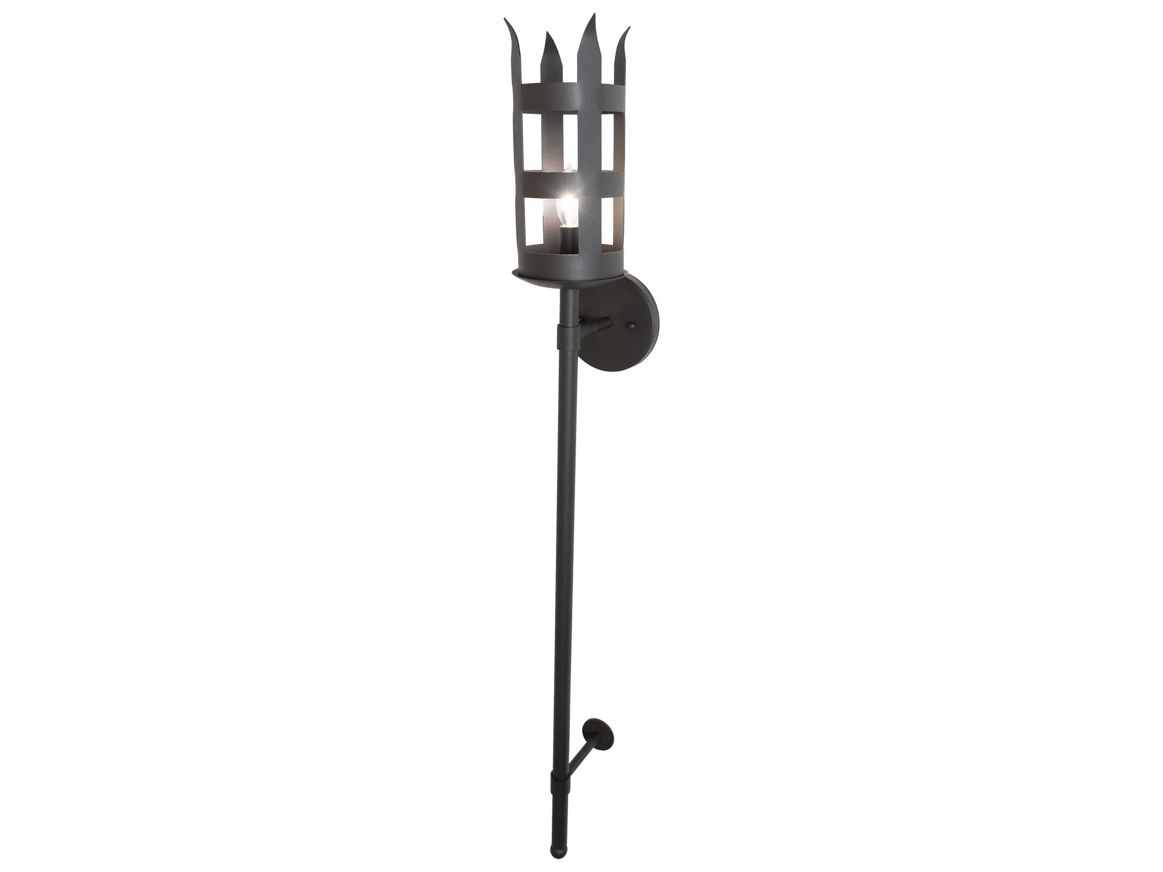 Meyda 1-Light Wrought Iron Black Wall Sconce