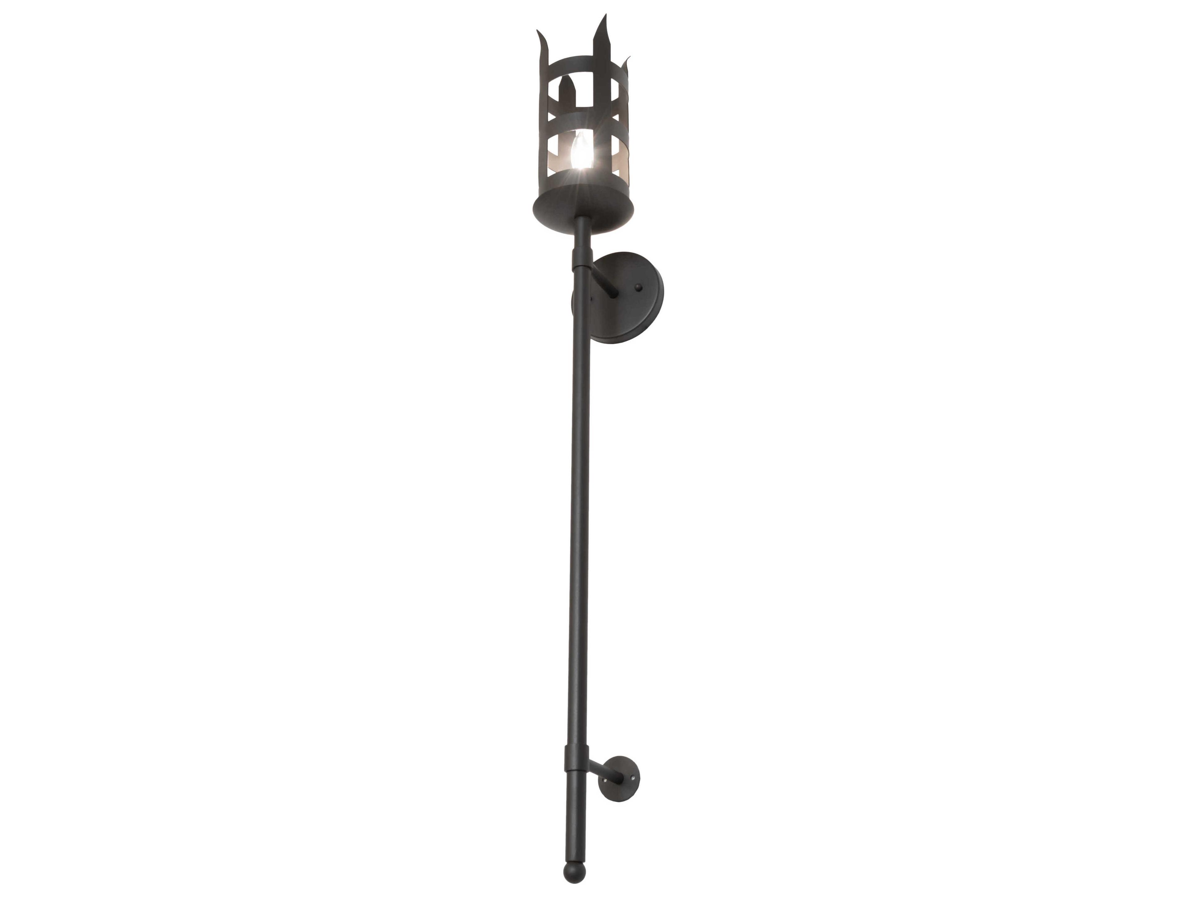 Meyda 1-Light Wrought Iron Black Wall Sconce