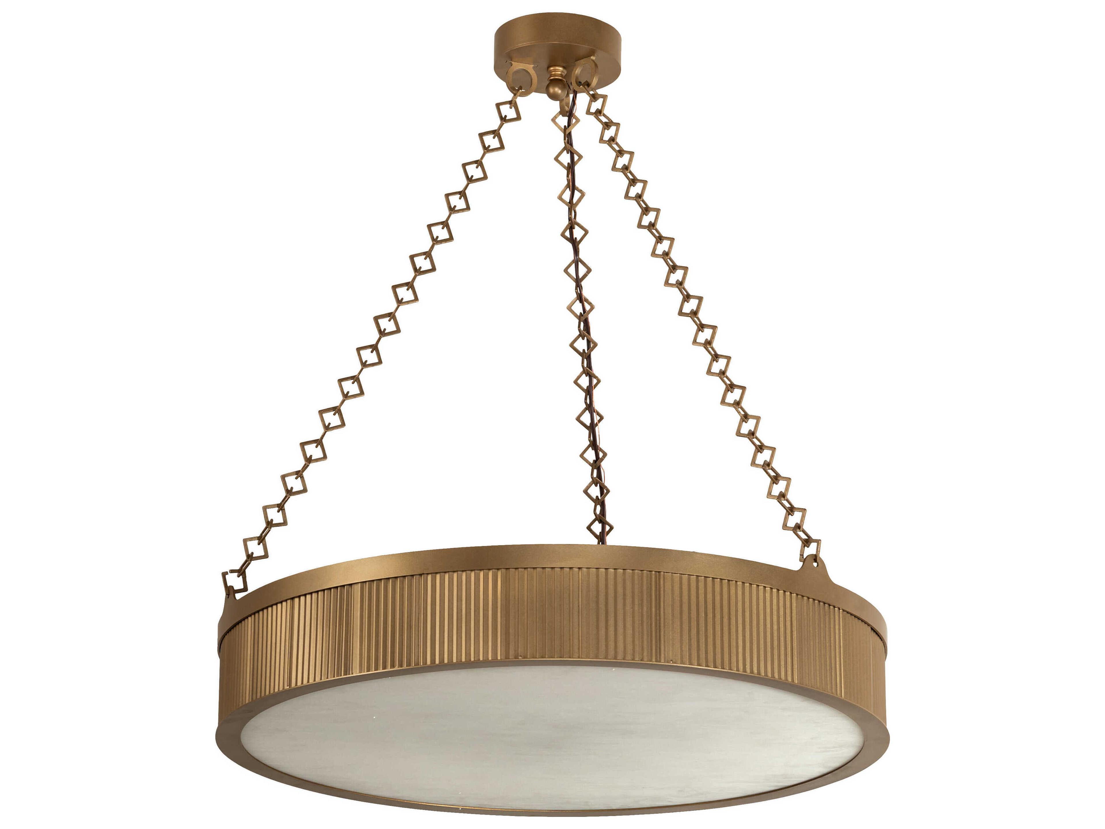 Meyda 6-Light Gold Metallic Drum Pendant
