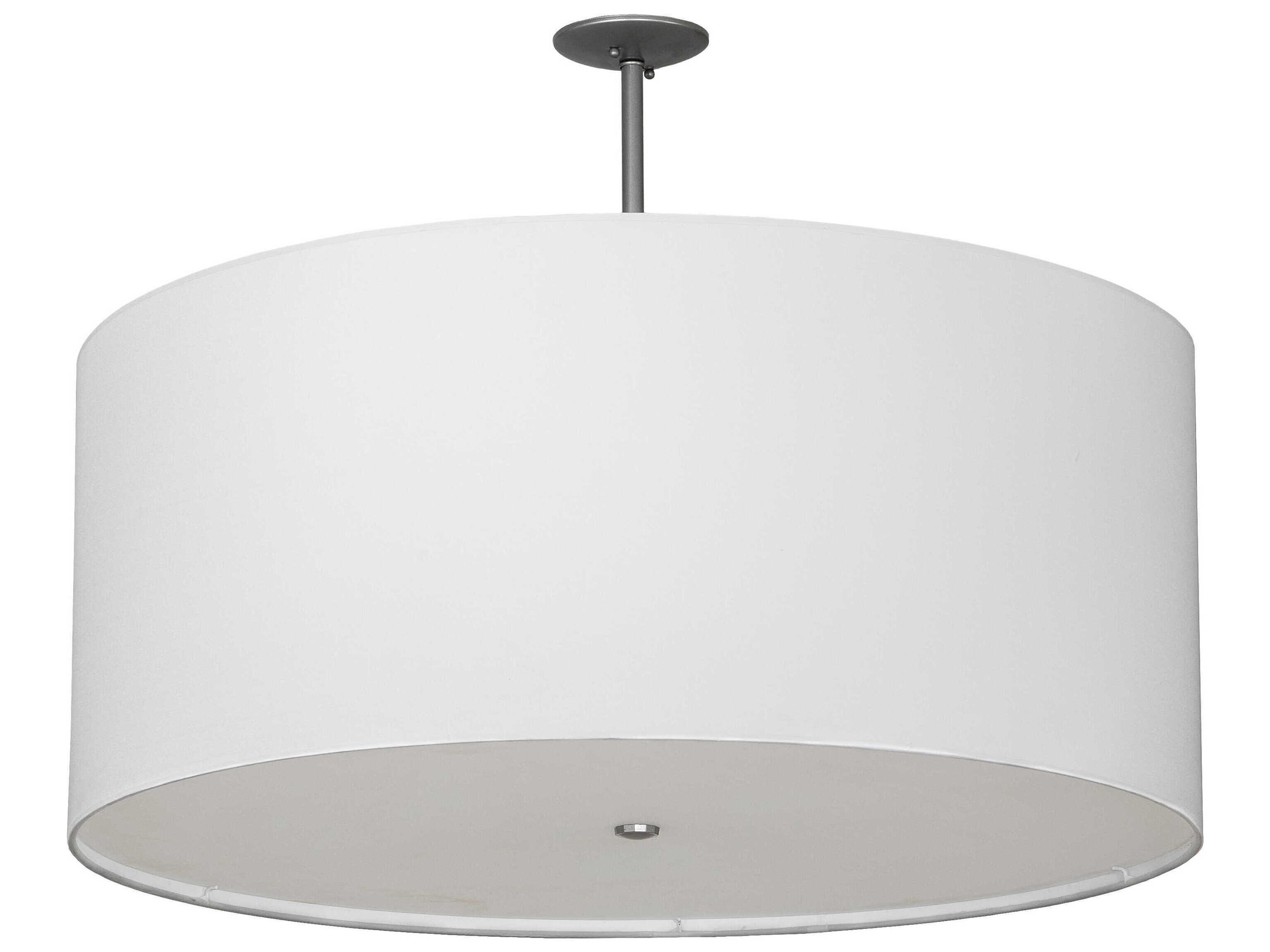 Meyda Cilindro 6-Light Brushed Nickel Drum Semi Flush Mount