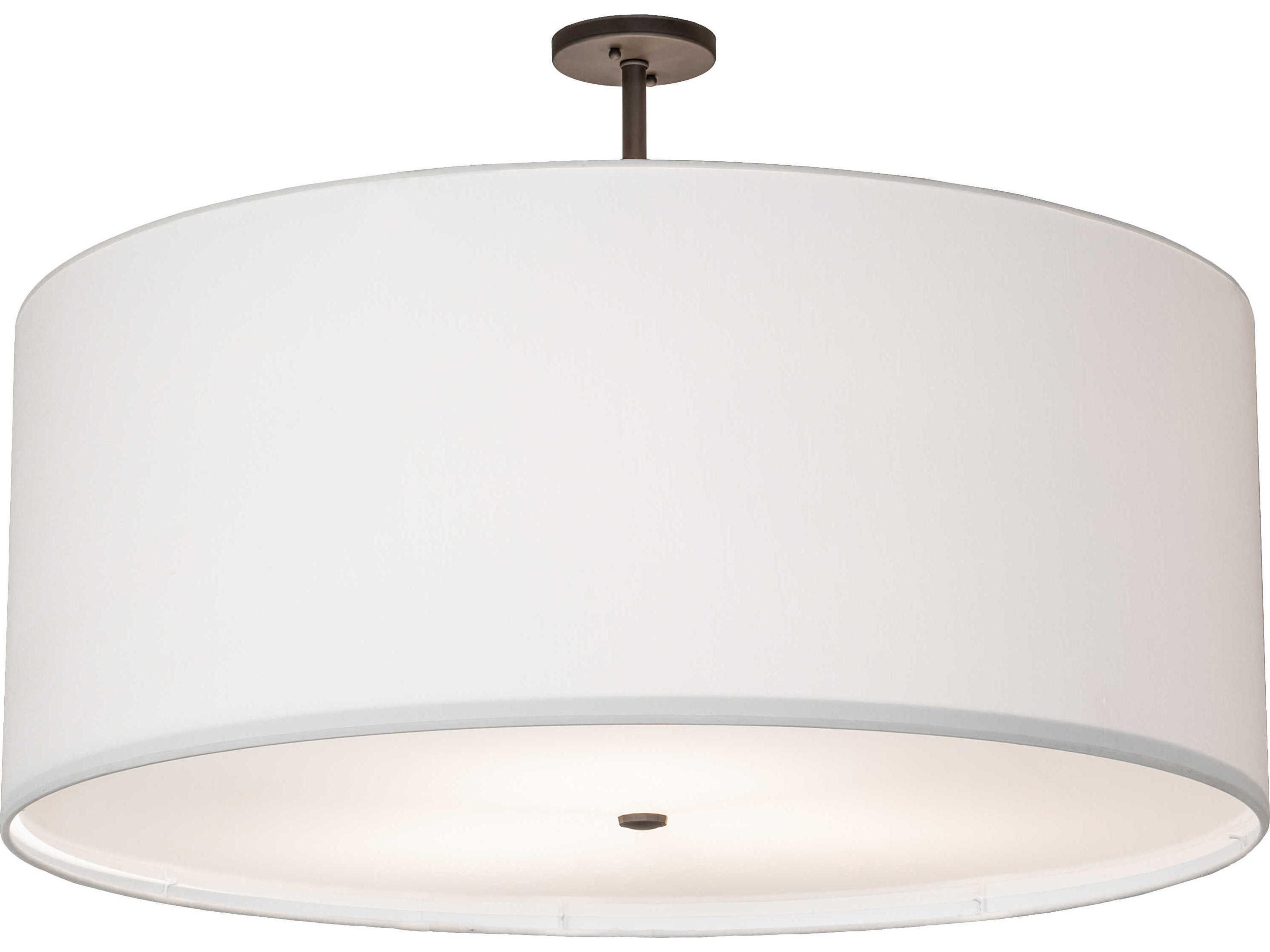 Cilindro 3-Light Oil Rubbed Bronze Drum Semi Flush Mount