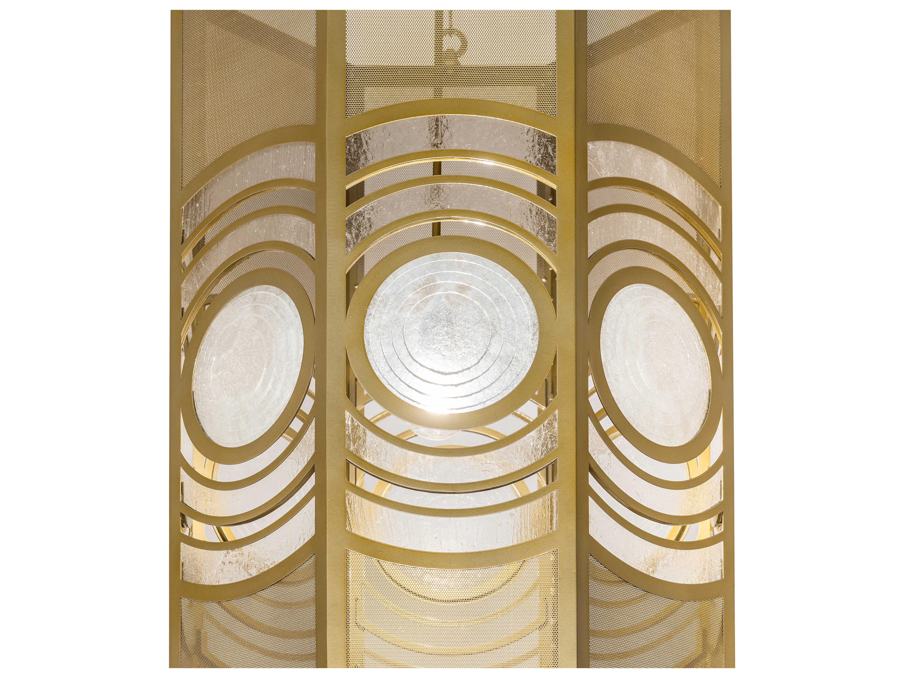 Meyda Lighthouse 1-Light Buttered Brass Geometric Pendant