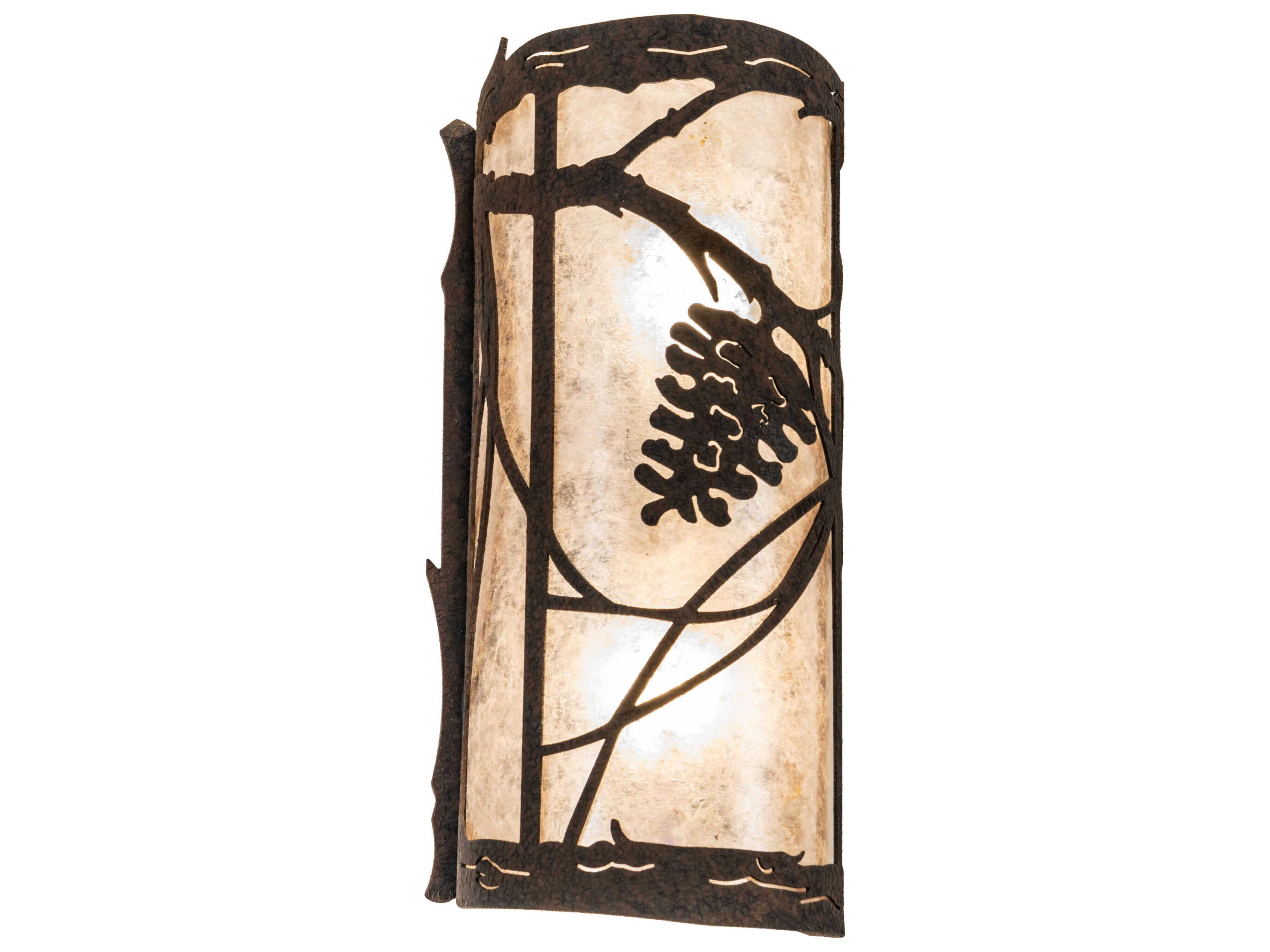 Whispering Pines 2-Light Distressed Chestnut Wall Sconce