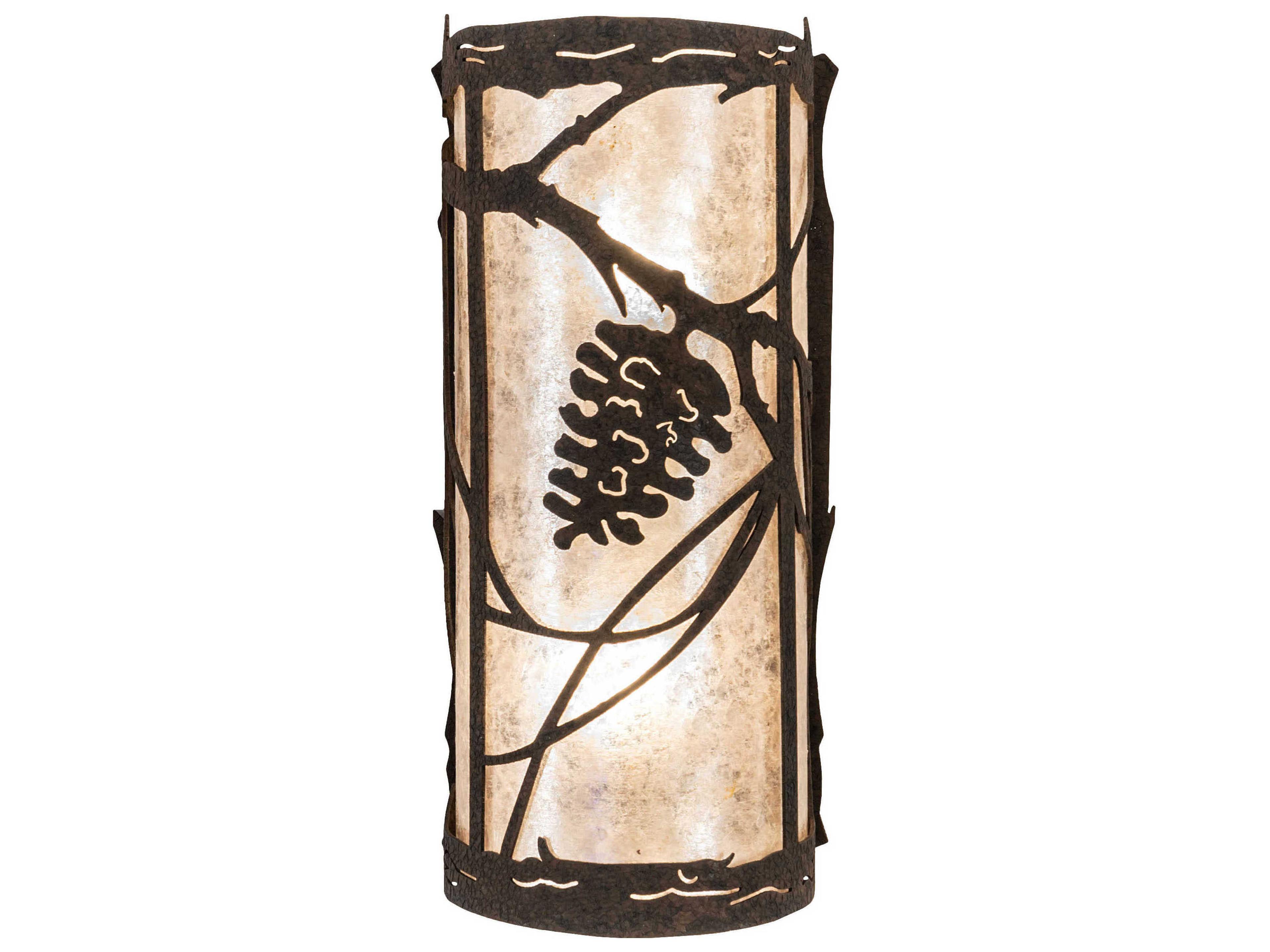 Meyda Whispering Pines 2-Light Distressed Chestnut Wall Sconce